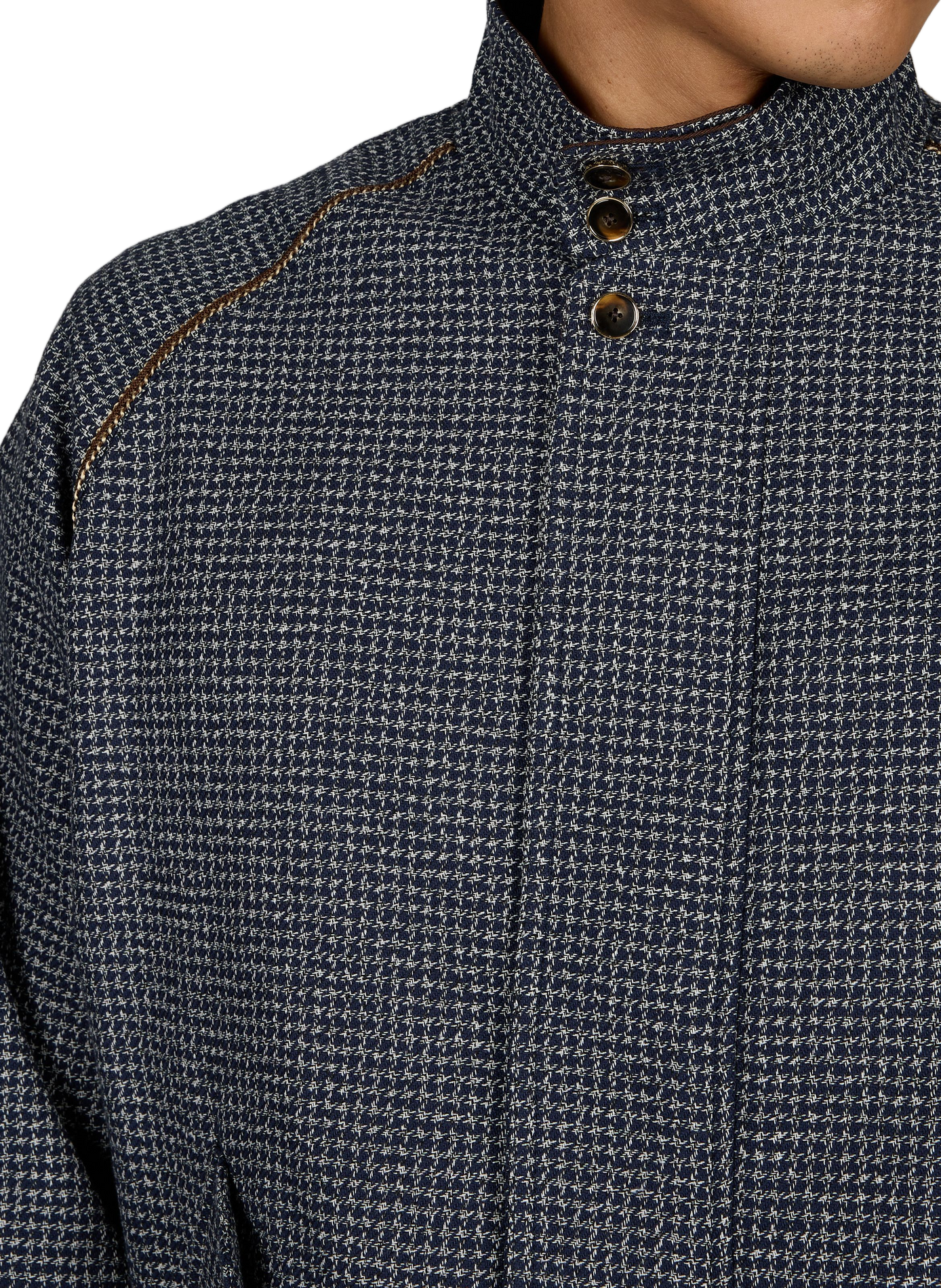 Oversized cotton and wool jacket DROLE DE MONSIEUR Blue