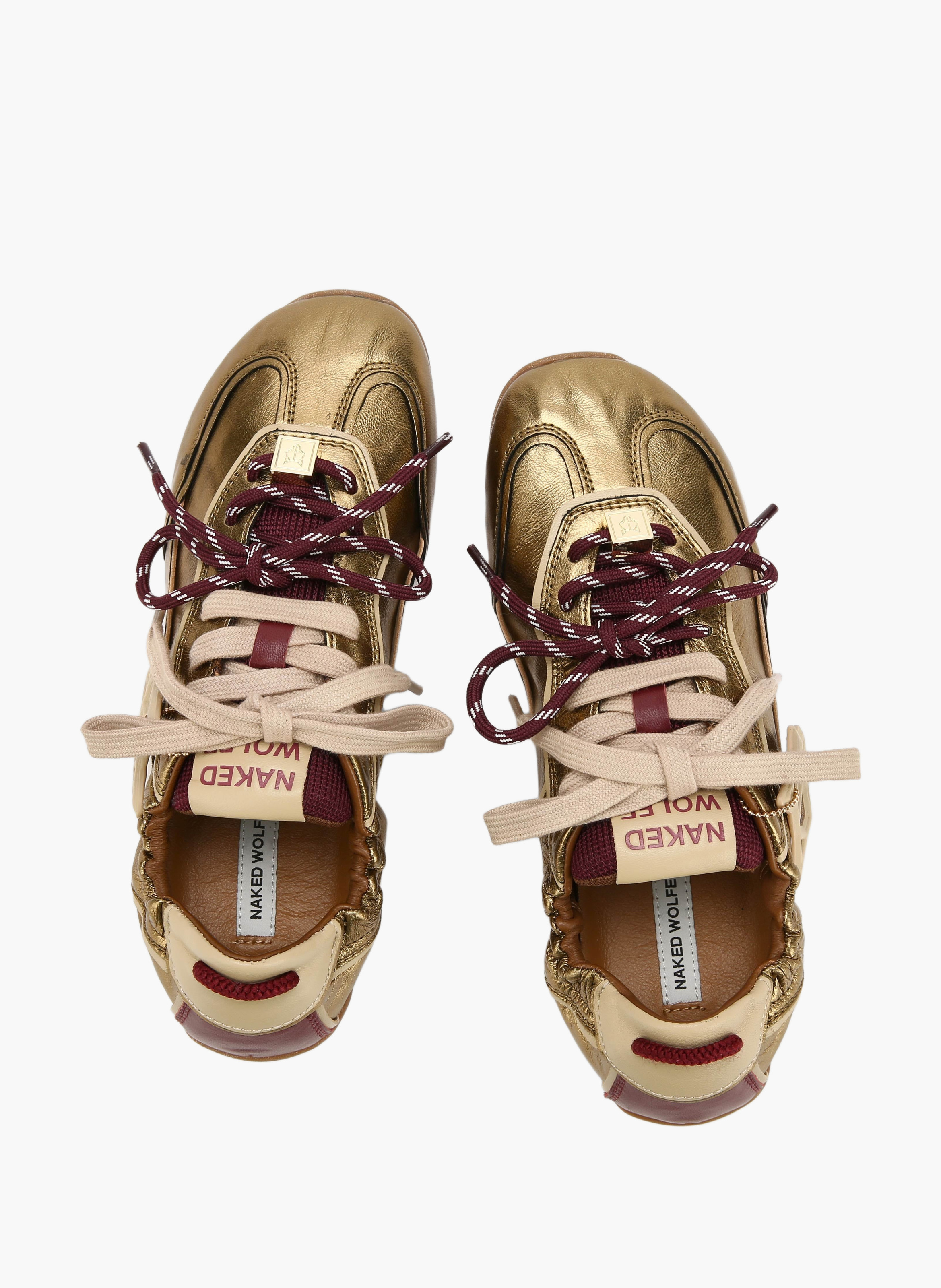 Baskets soul en cuir NAKED WOLFE Doré