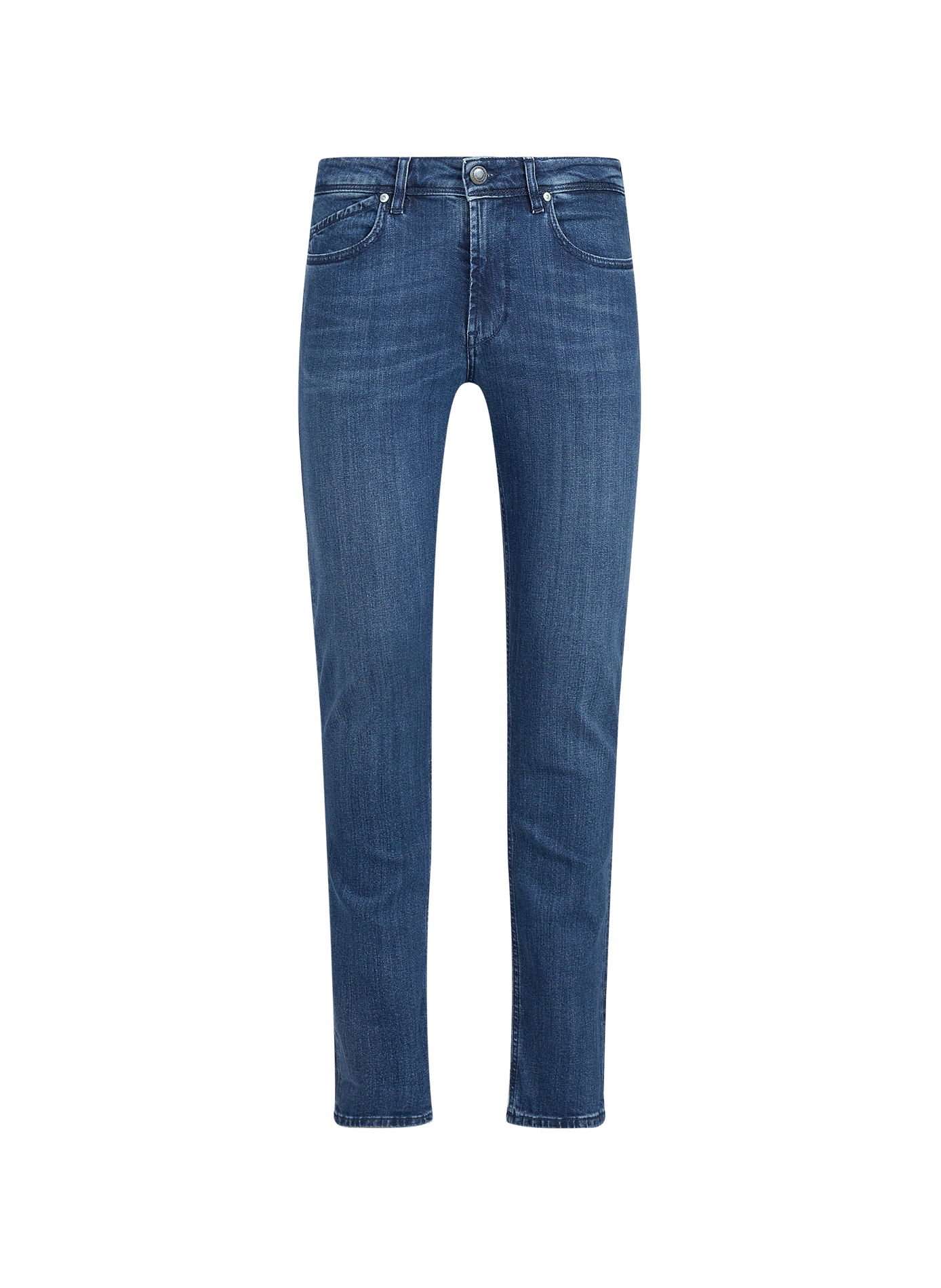 Slim fit washed denim jeans in blended cotton RE HASH Blue