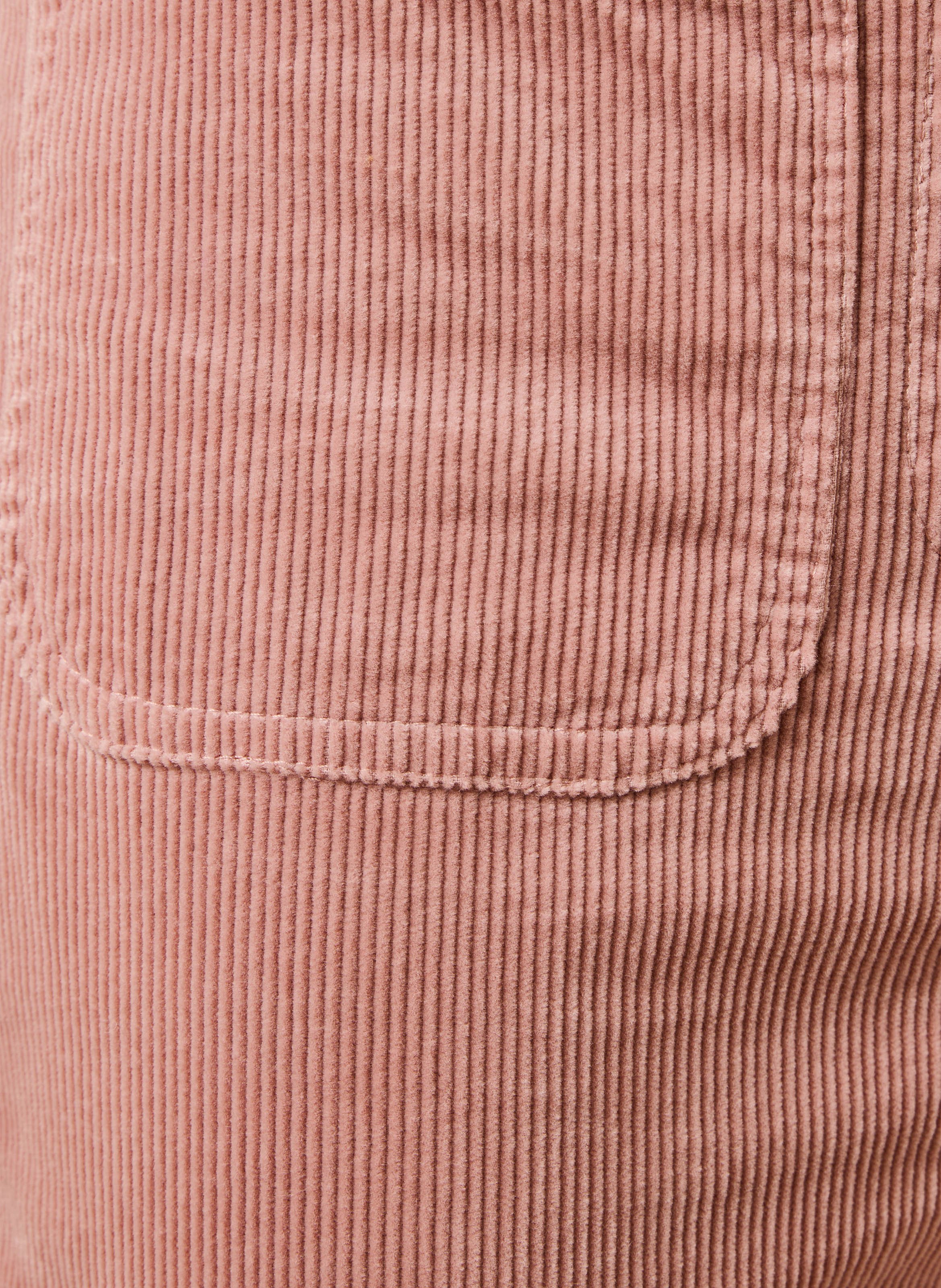 Wijde ribfluwelen broek van katoenmix LA FEE MARABOUTEE Roze