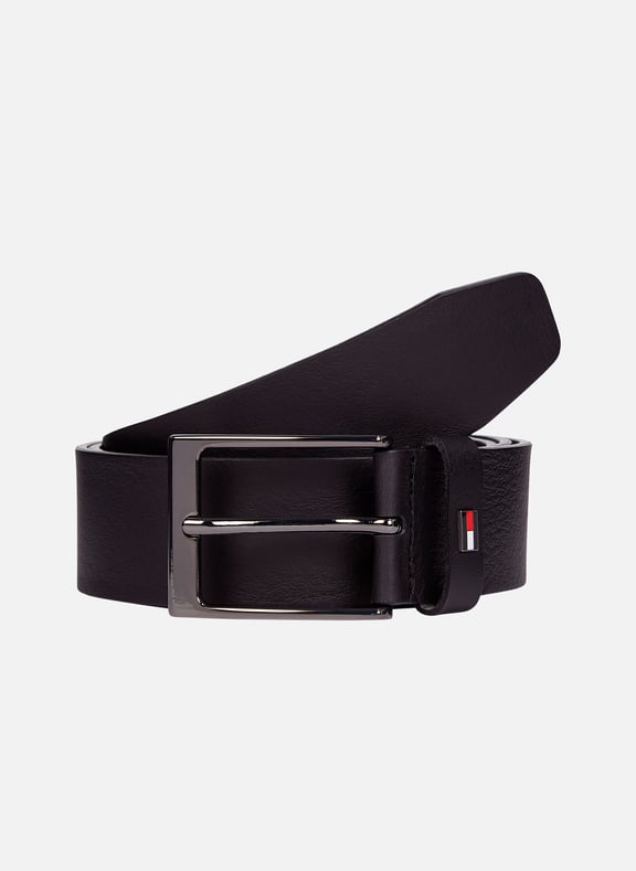 Ceinture en cuir de vache Noir by TOMMY HILFIGER TOMMY HILFIGER Ceinture en cuir de vache Noir