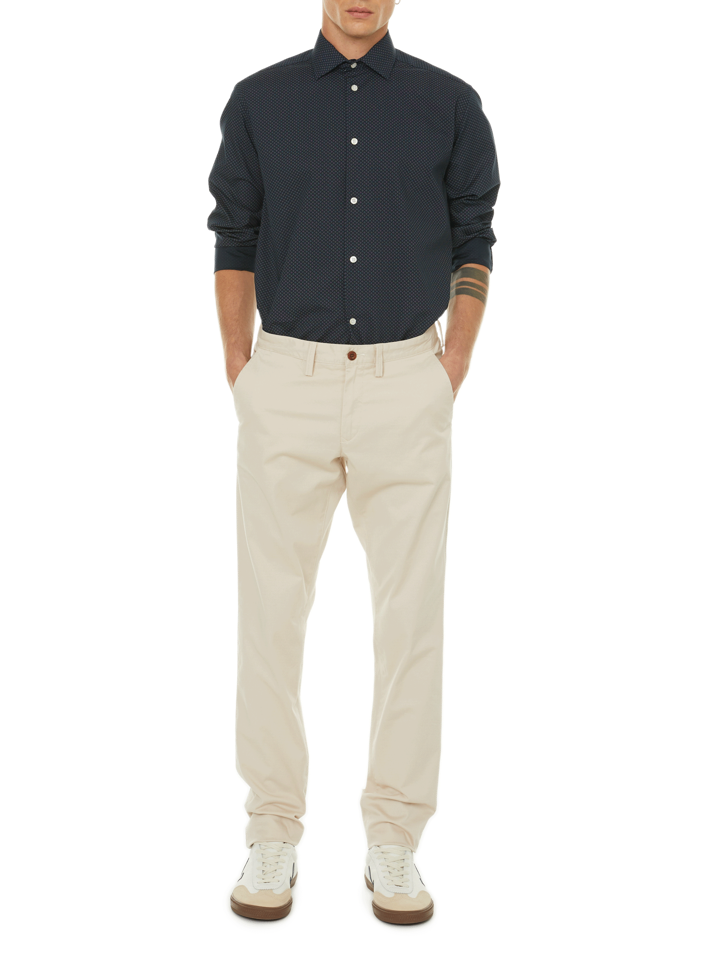 Printed cotton shirt AU PRINTEMPS PARIS Blue