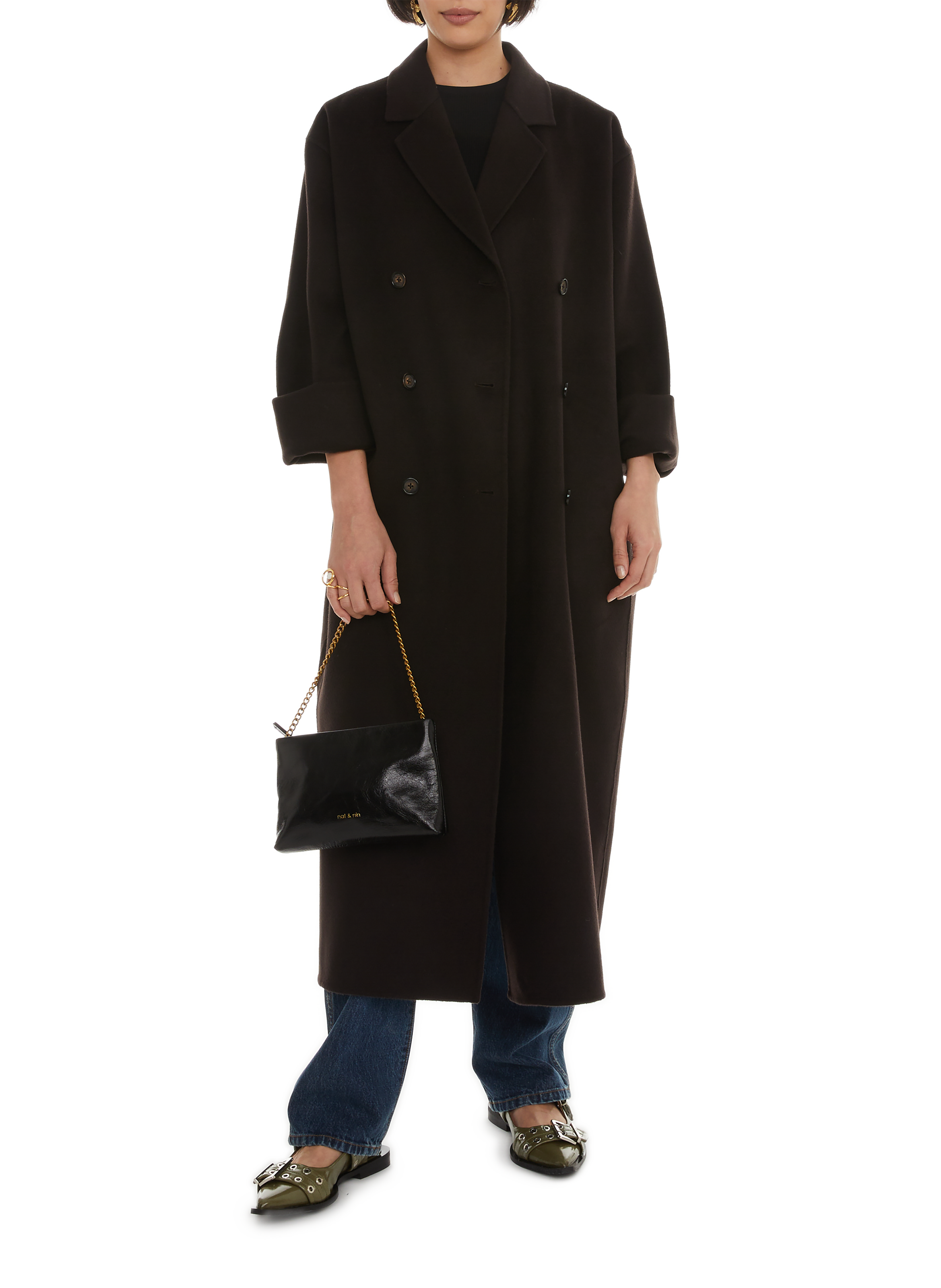 Molly chain clutch bag NAT & NIN Black