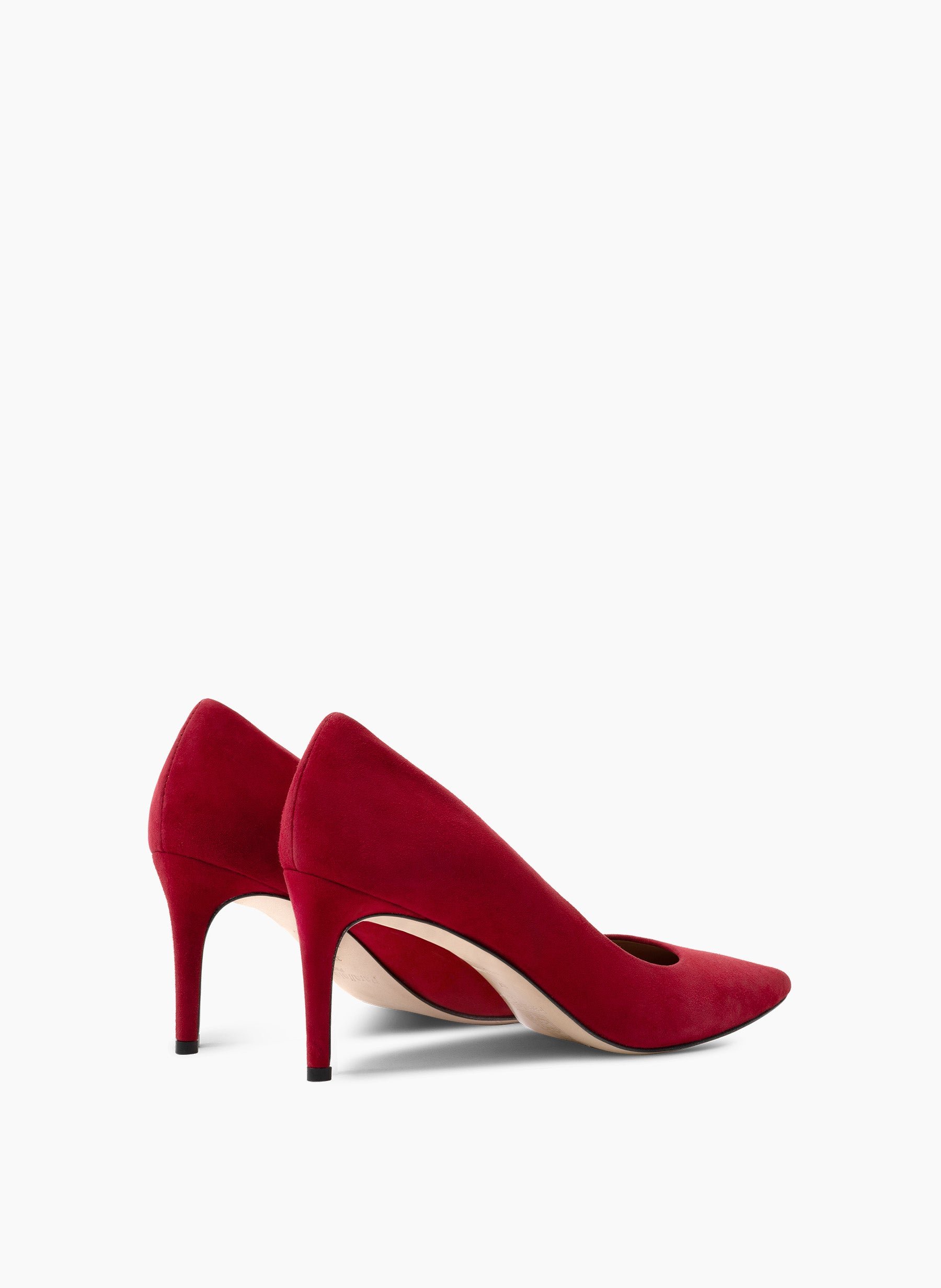 Escarpins yumbi en chevre velours PARALLELE Rouge