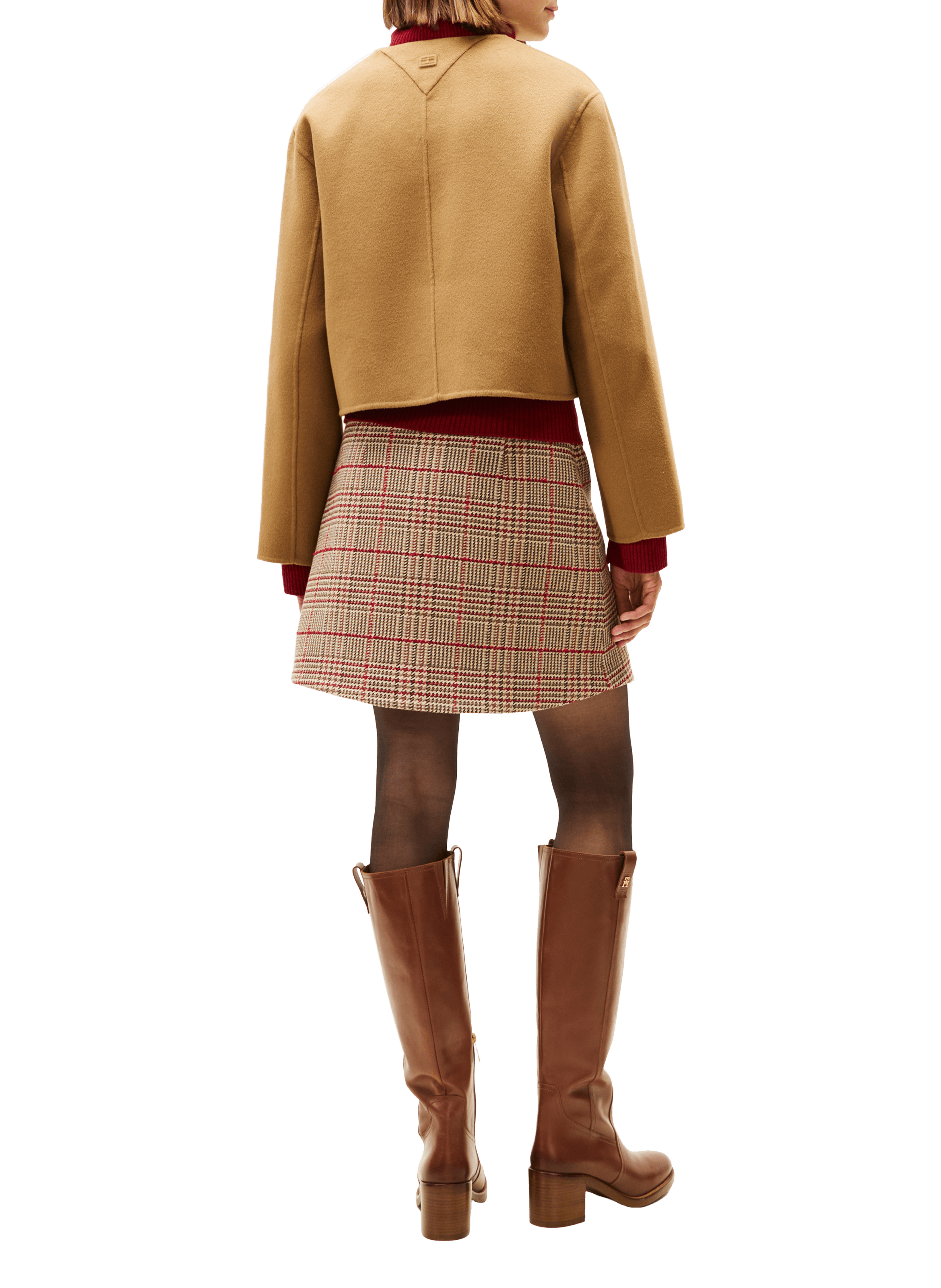 Veste unie en laine mélangée TOMMY HILFIGER Beige