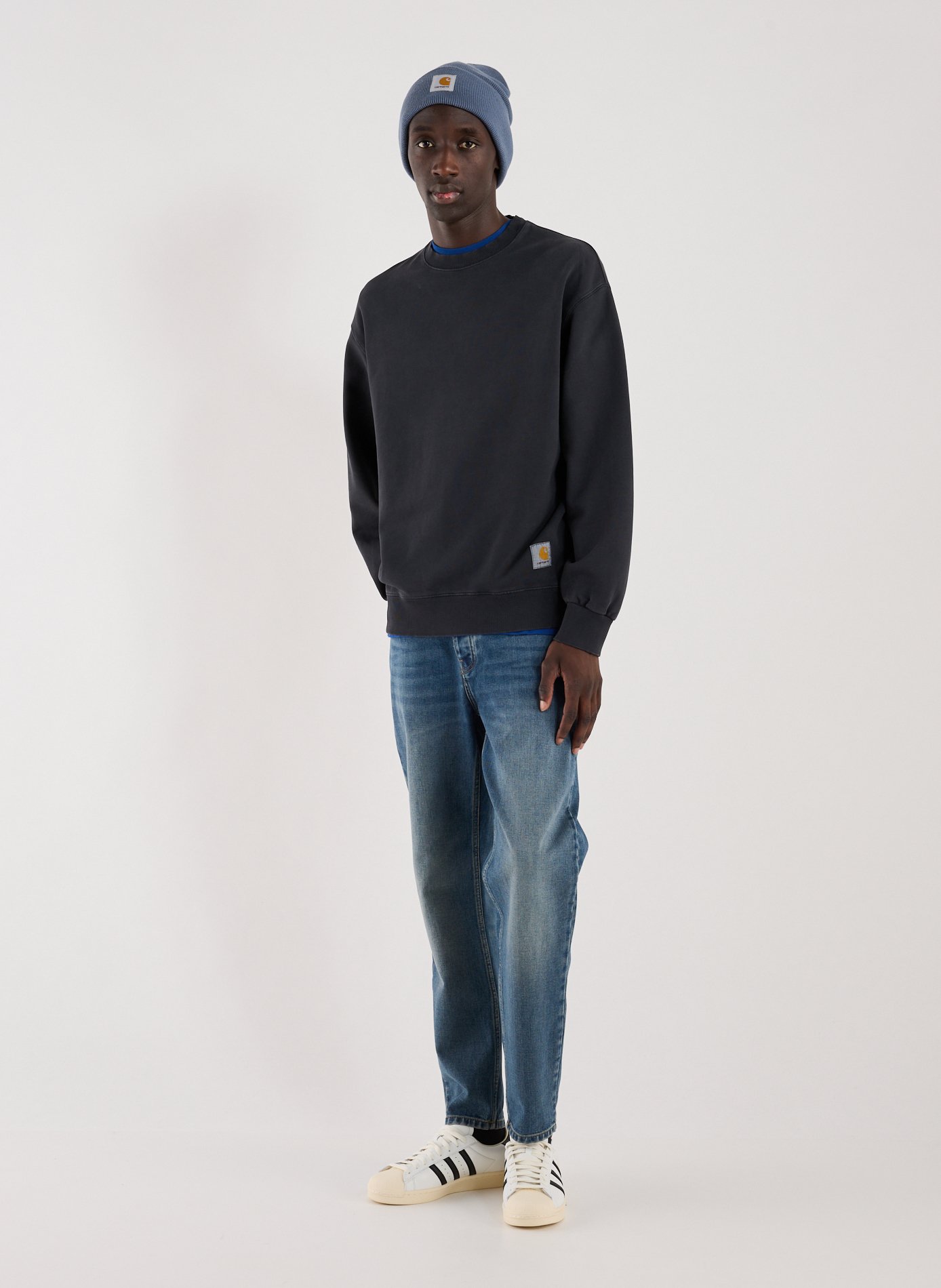 Sweat Hudson en coton CARHARTT WIP Bleu