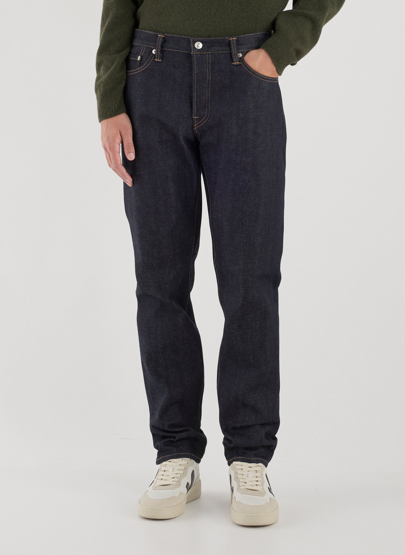 EDWIN Straight leg cotton jeans Blue