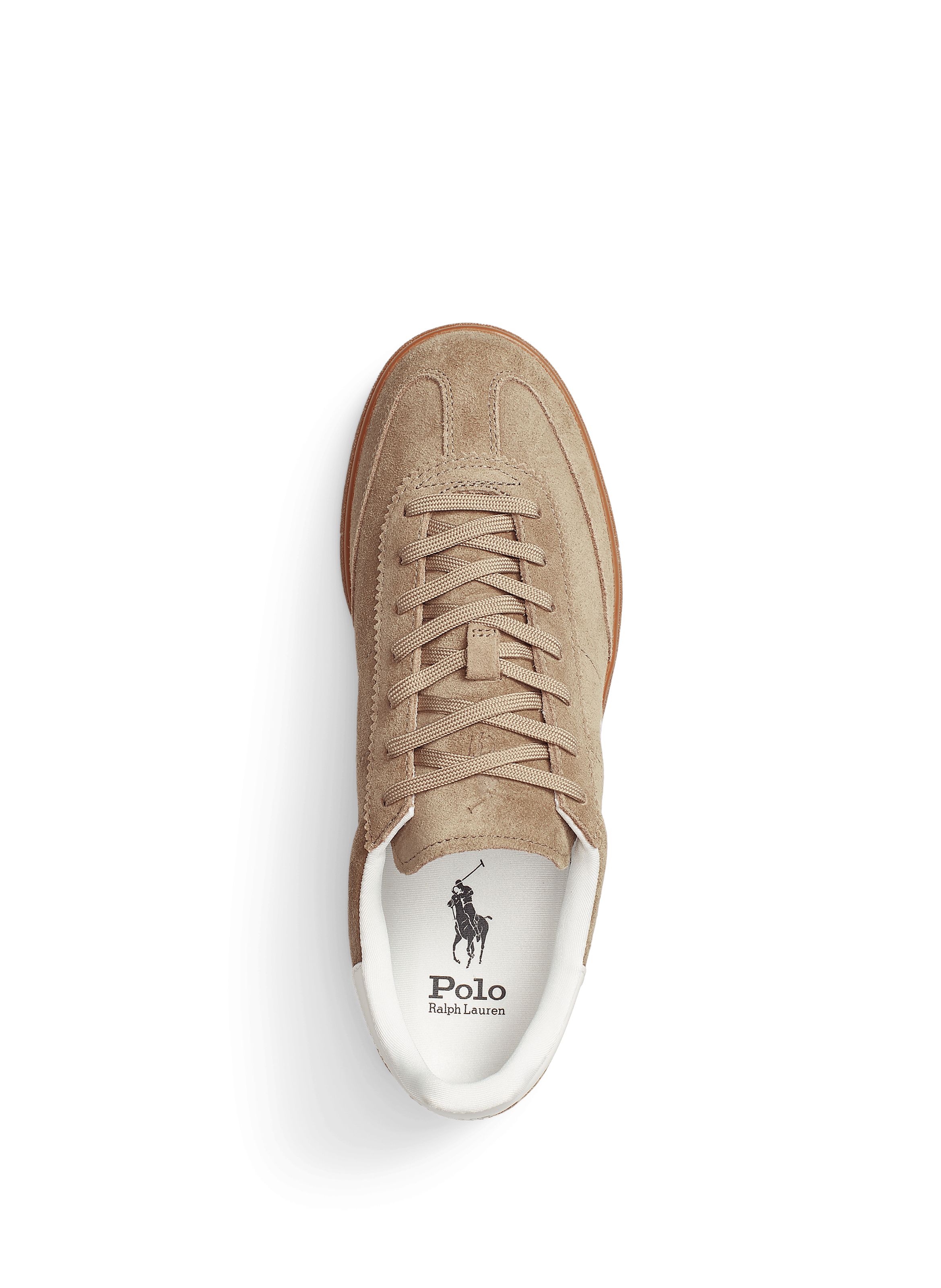 Suede and Leather Mixed Material Sneakers POLO RALPH LAUREN Beige