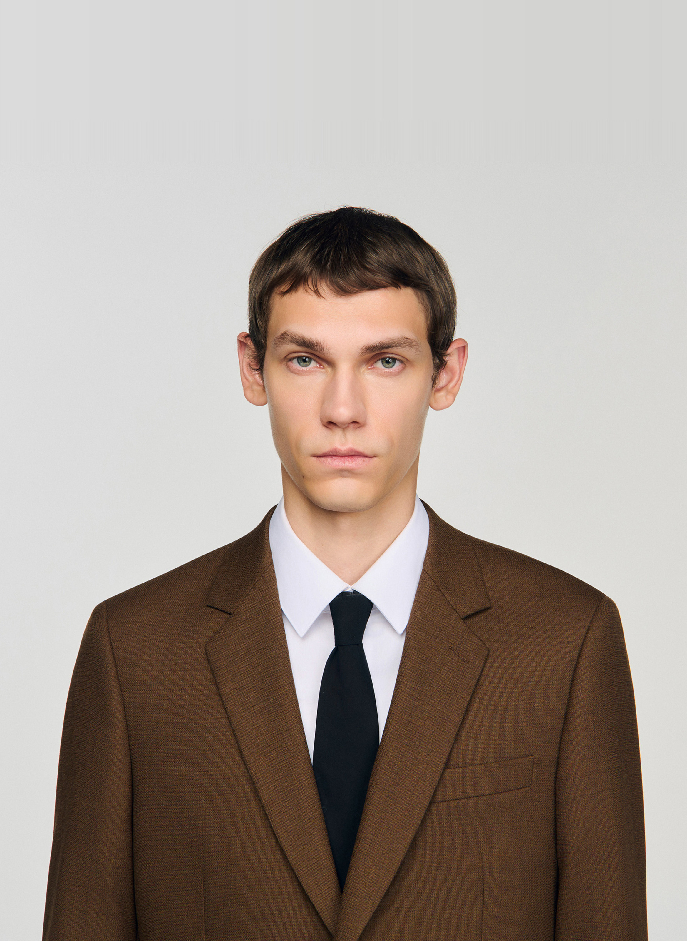 Veste costume droite unie SANDRO Beige