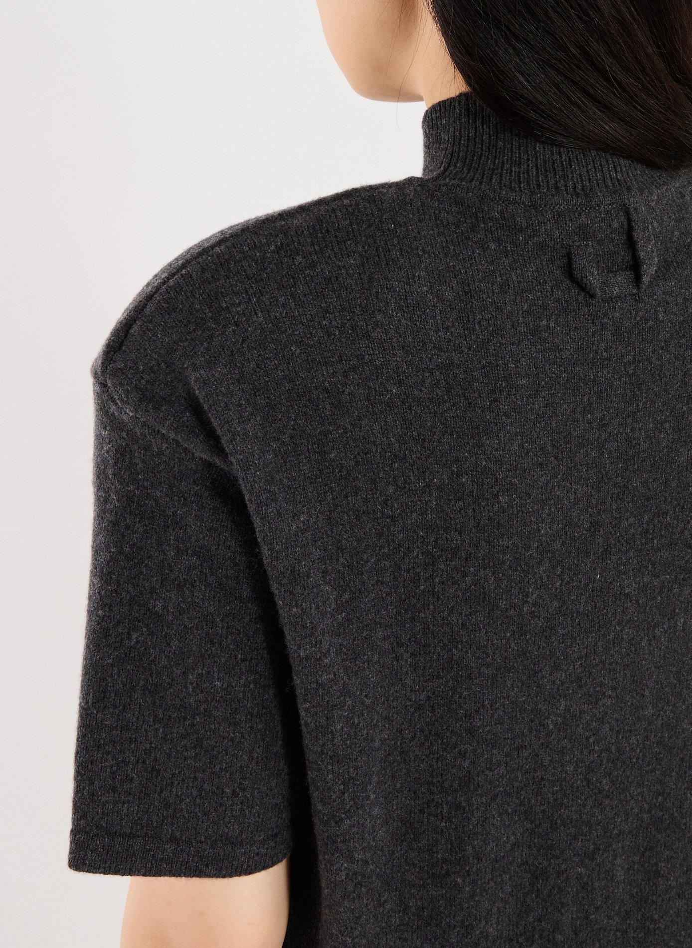 Robe midi en laine et cachemire Gris