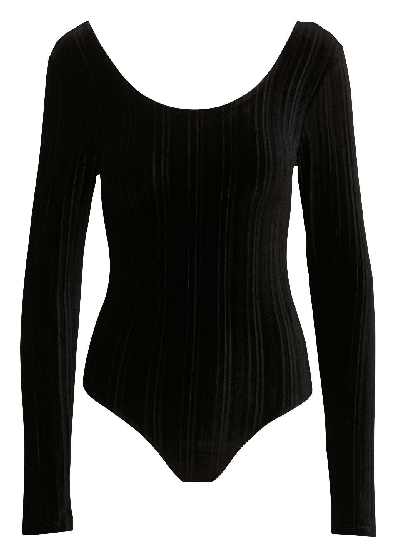 Body col rond en velours IKKS Noir