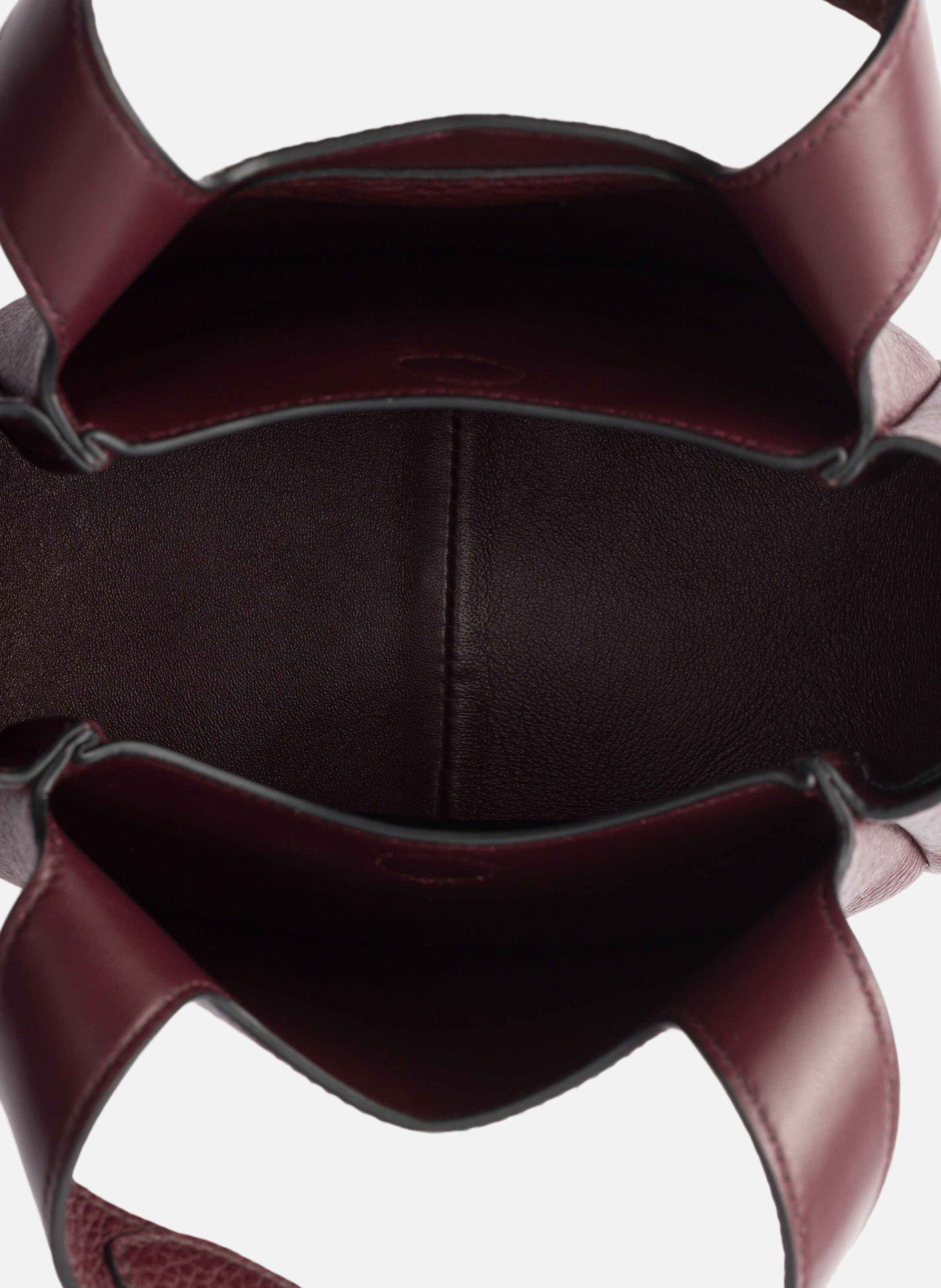 Mini sac à main en cuir PRADA Rouge