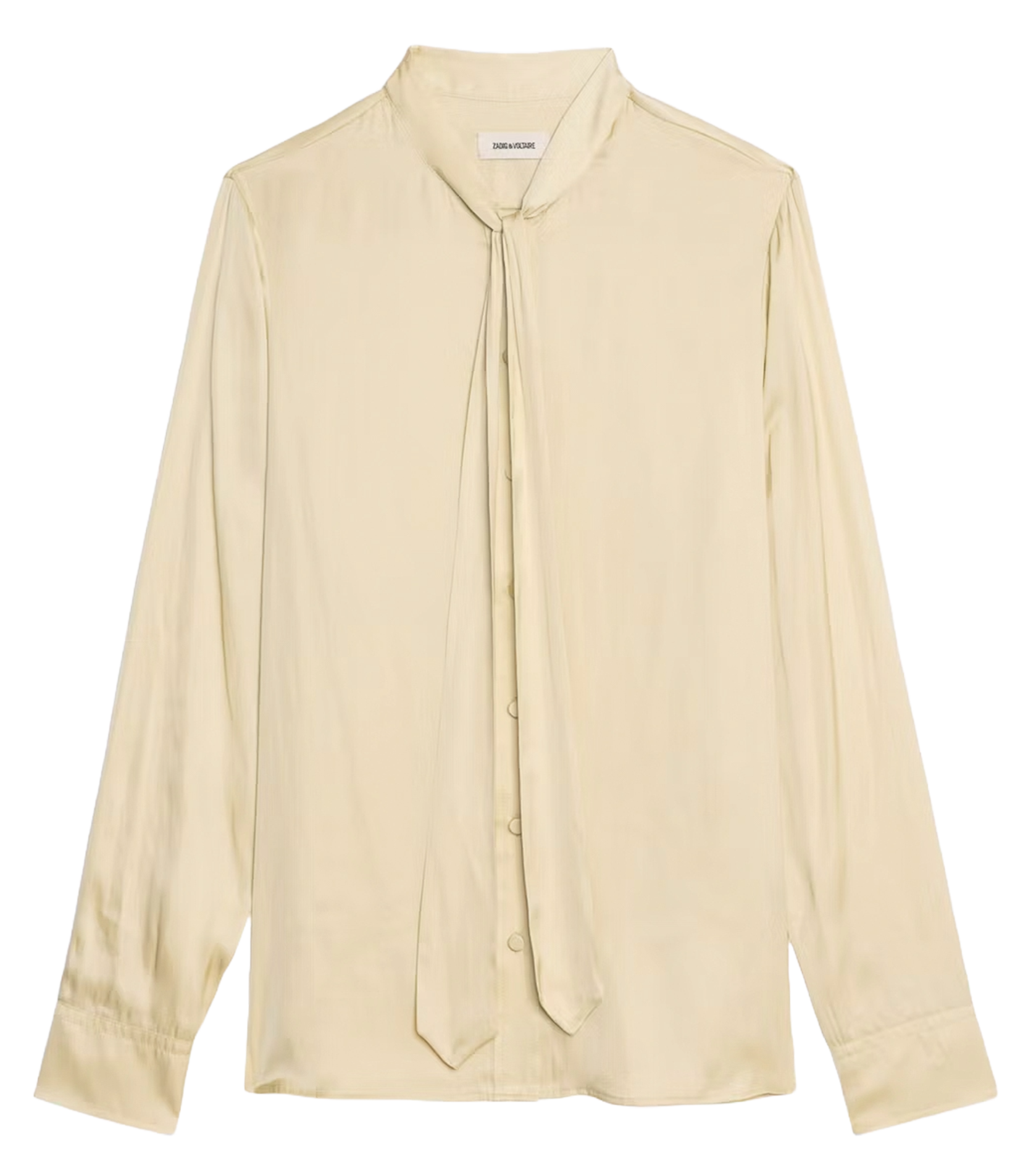 Chemise droite en satin tulba ZADIG&VOLTAIRE Jaune