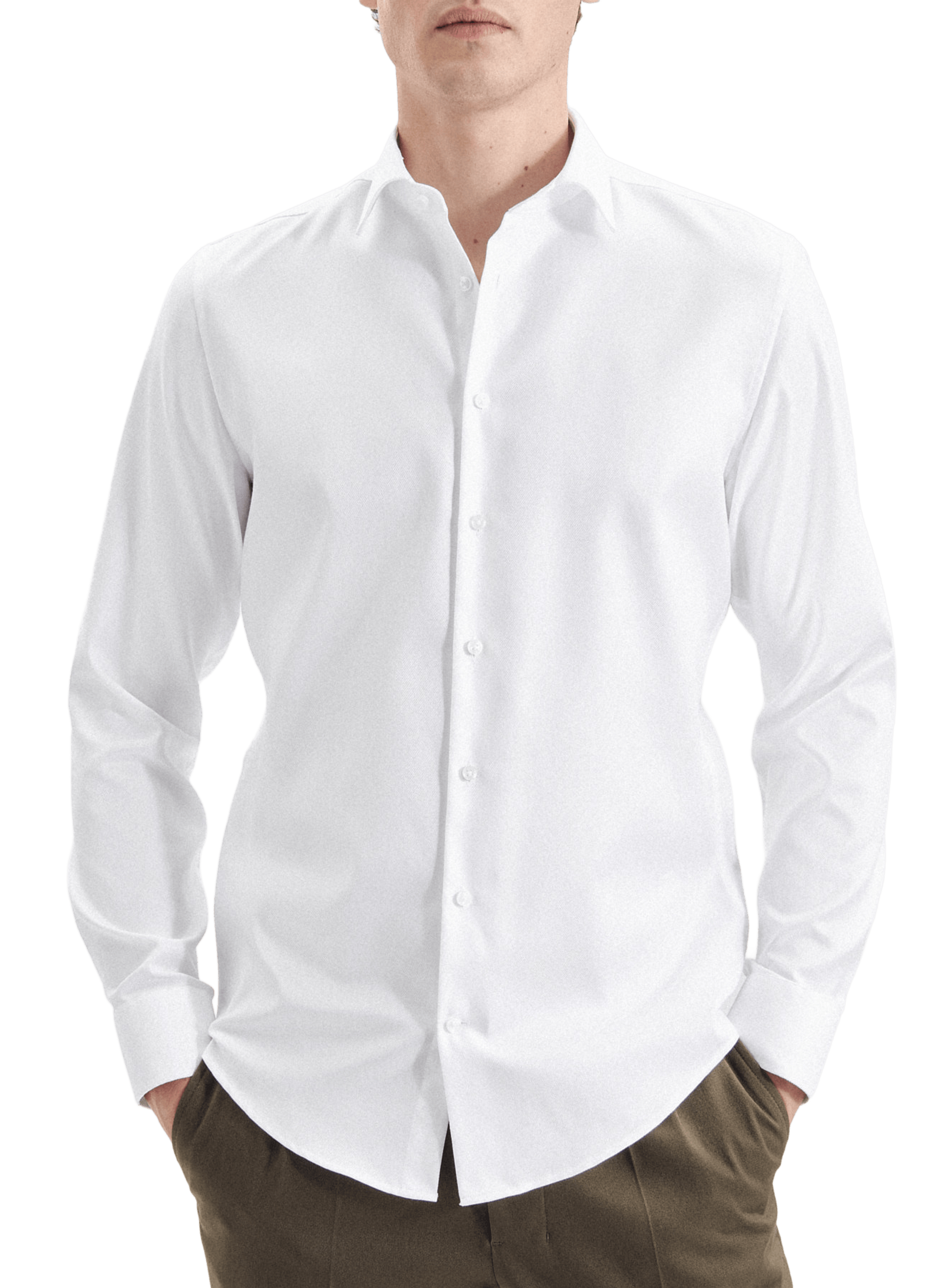 SEIDENSTICKER Kent-collar shirt White