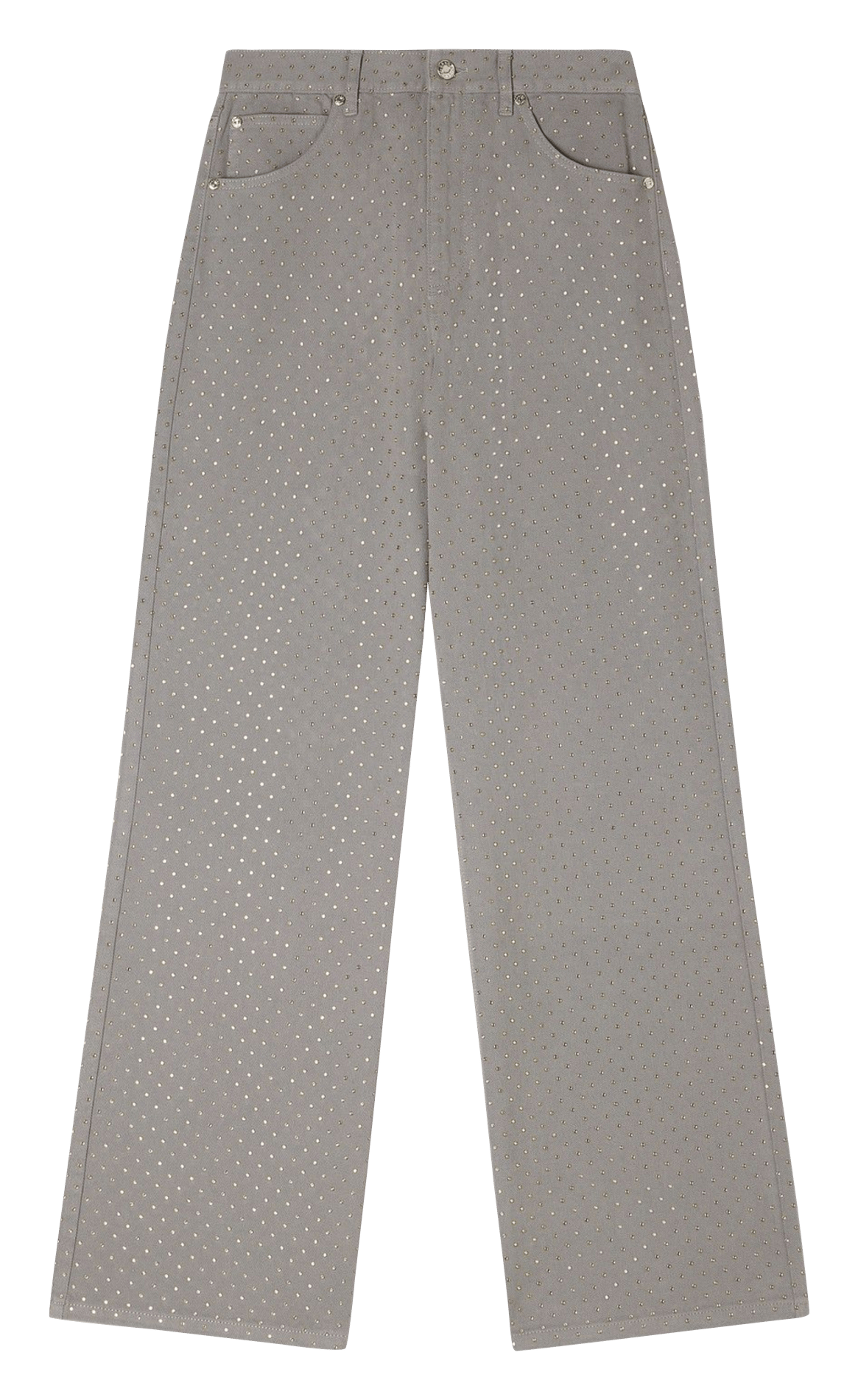 Jean large en coton SANDRO Gris