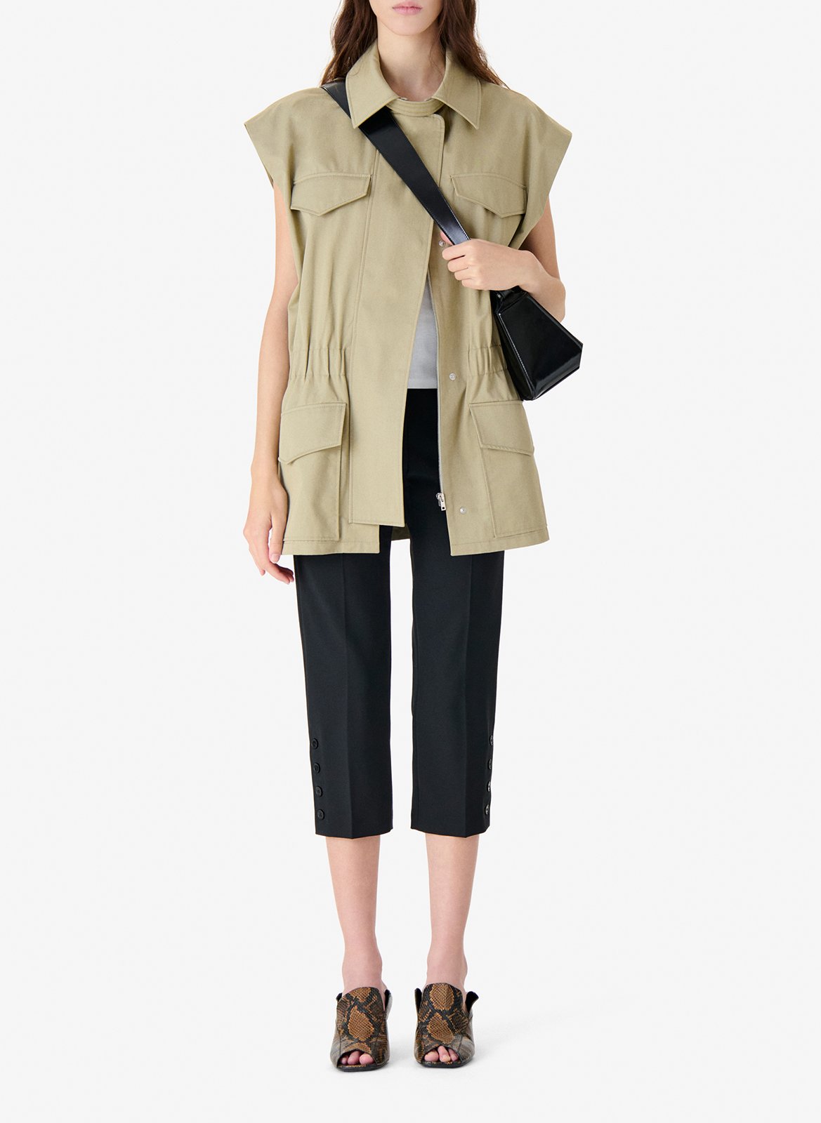 Veste droite col classique iziel IRO Gris