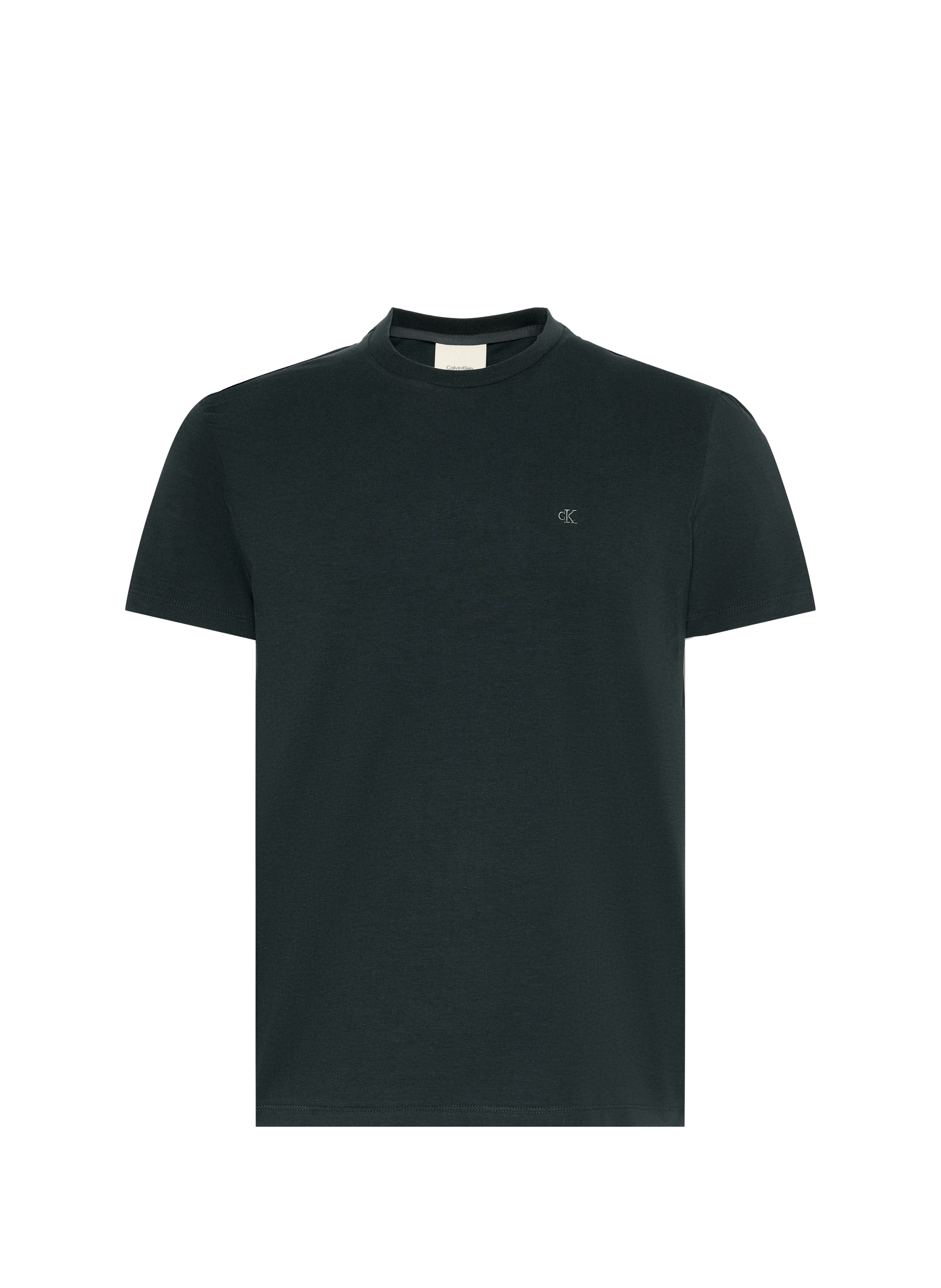 T-shirt droit à logo en coton mélangé CALVIN KLEIN Gris