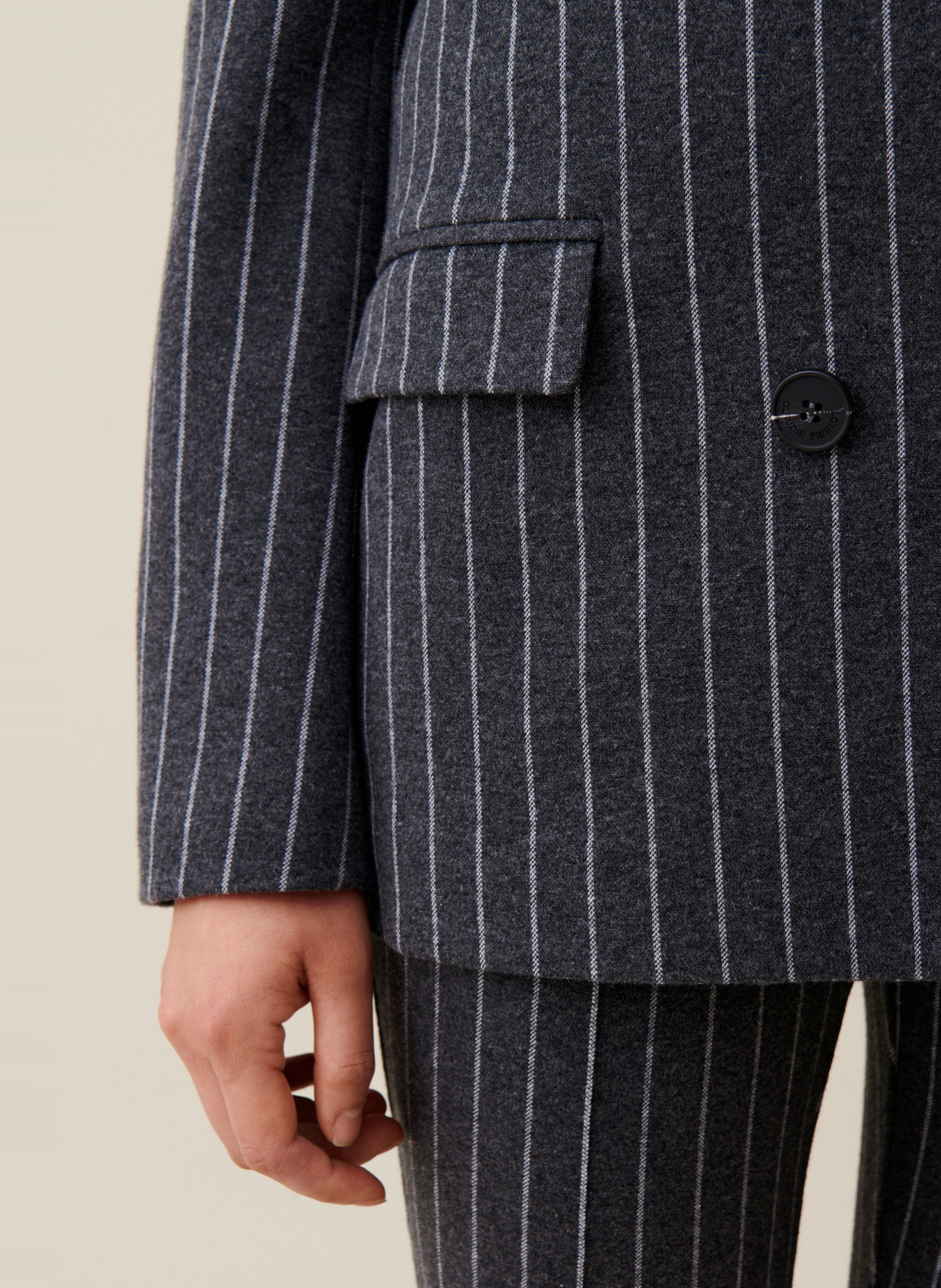 Veste de tailleur droite en coton mélangé CLAUDIE PIERLOT Multicolore