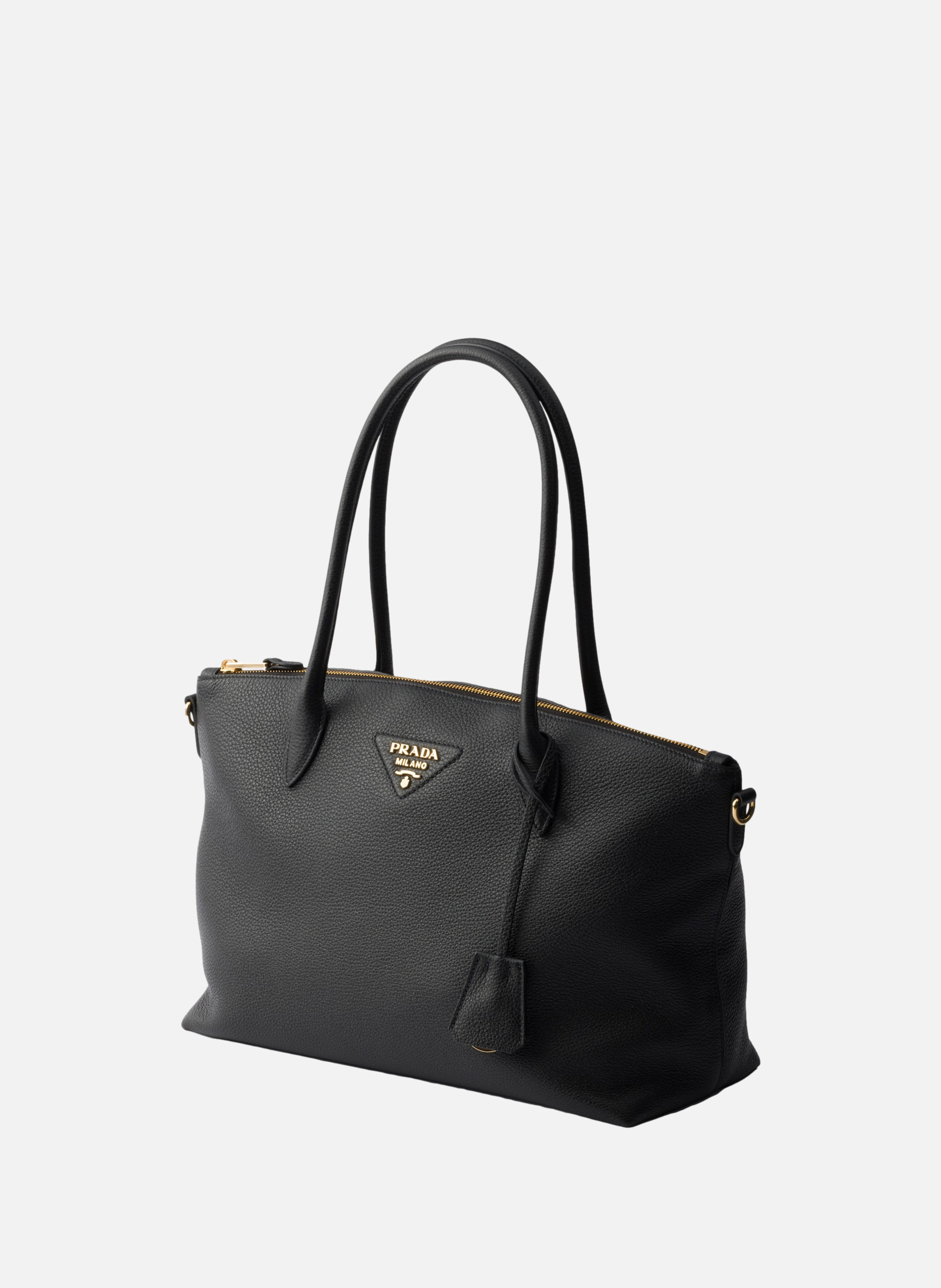 Grand cabas en cuir PRADA Noir