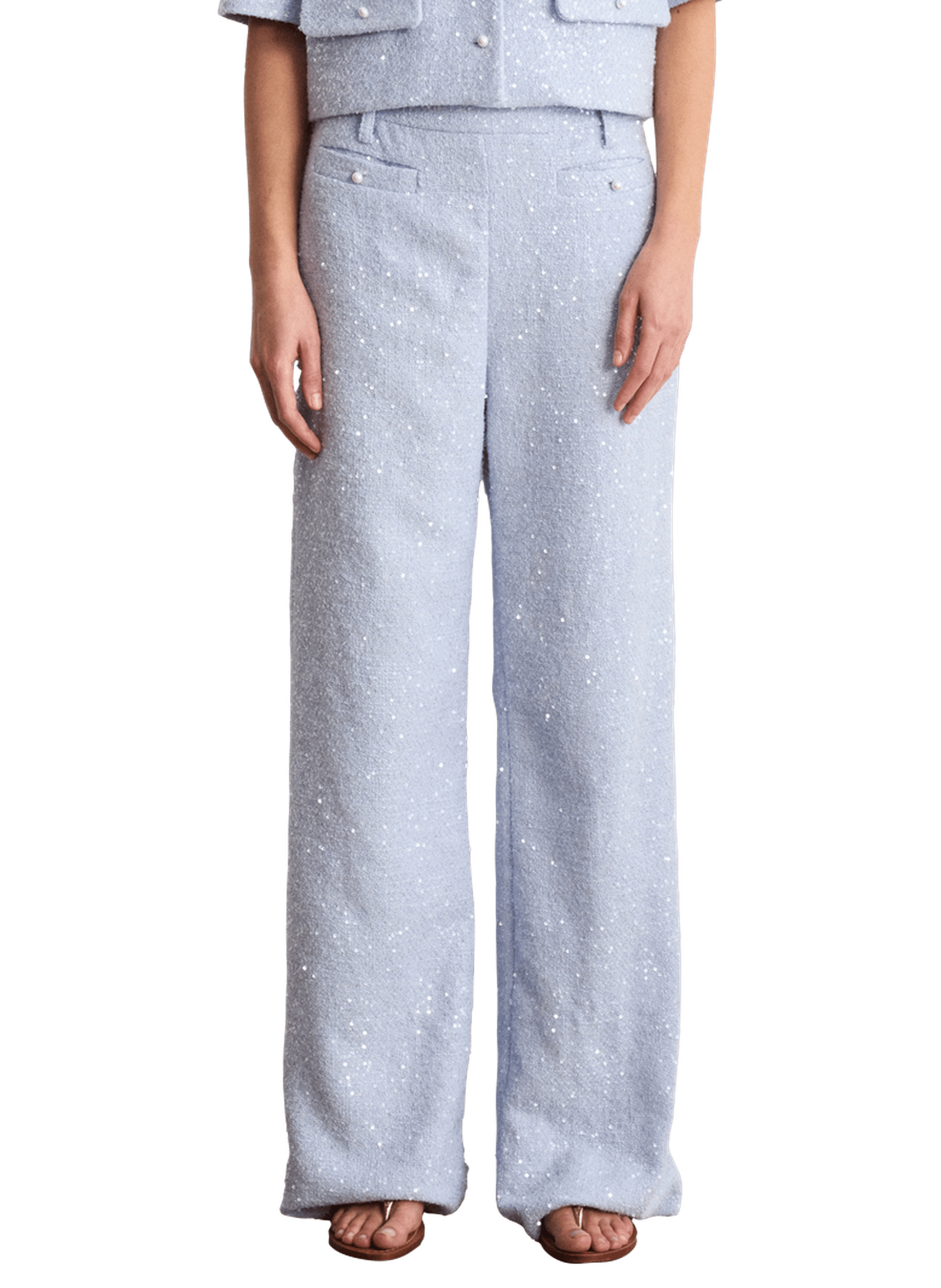 Pantalon large à sequins - bea PABLO Bleu