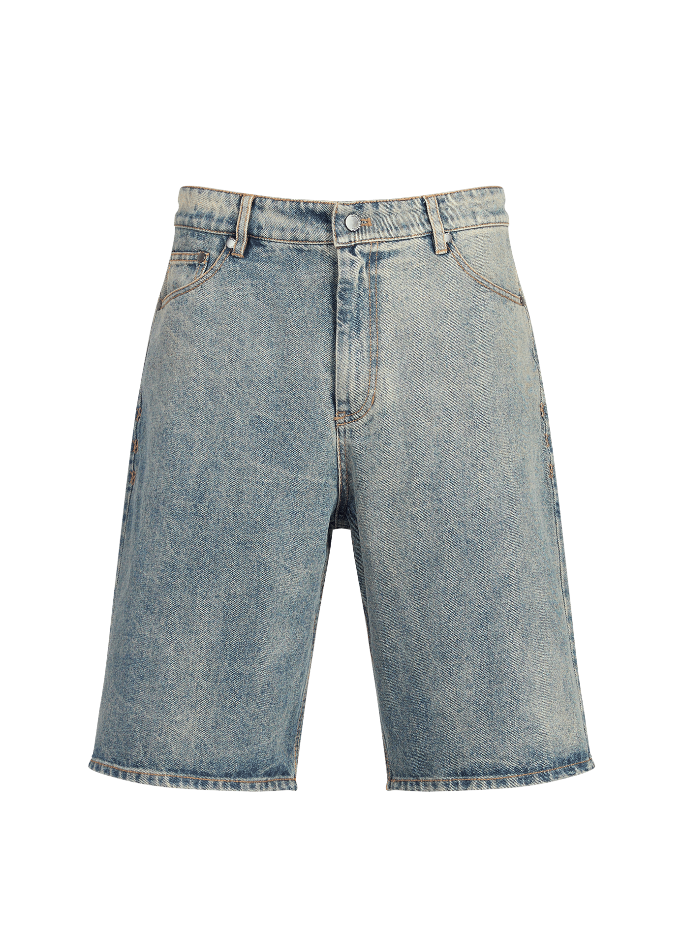 Short droit délavé en coton DAILY PAPER Bleu