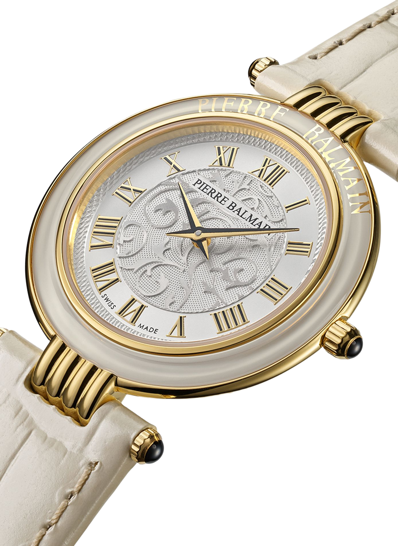 Montre quartz Haute Elegance en cuir de veau BALMAIN WATCHES Doré