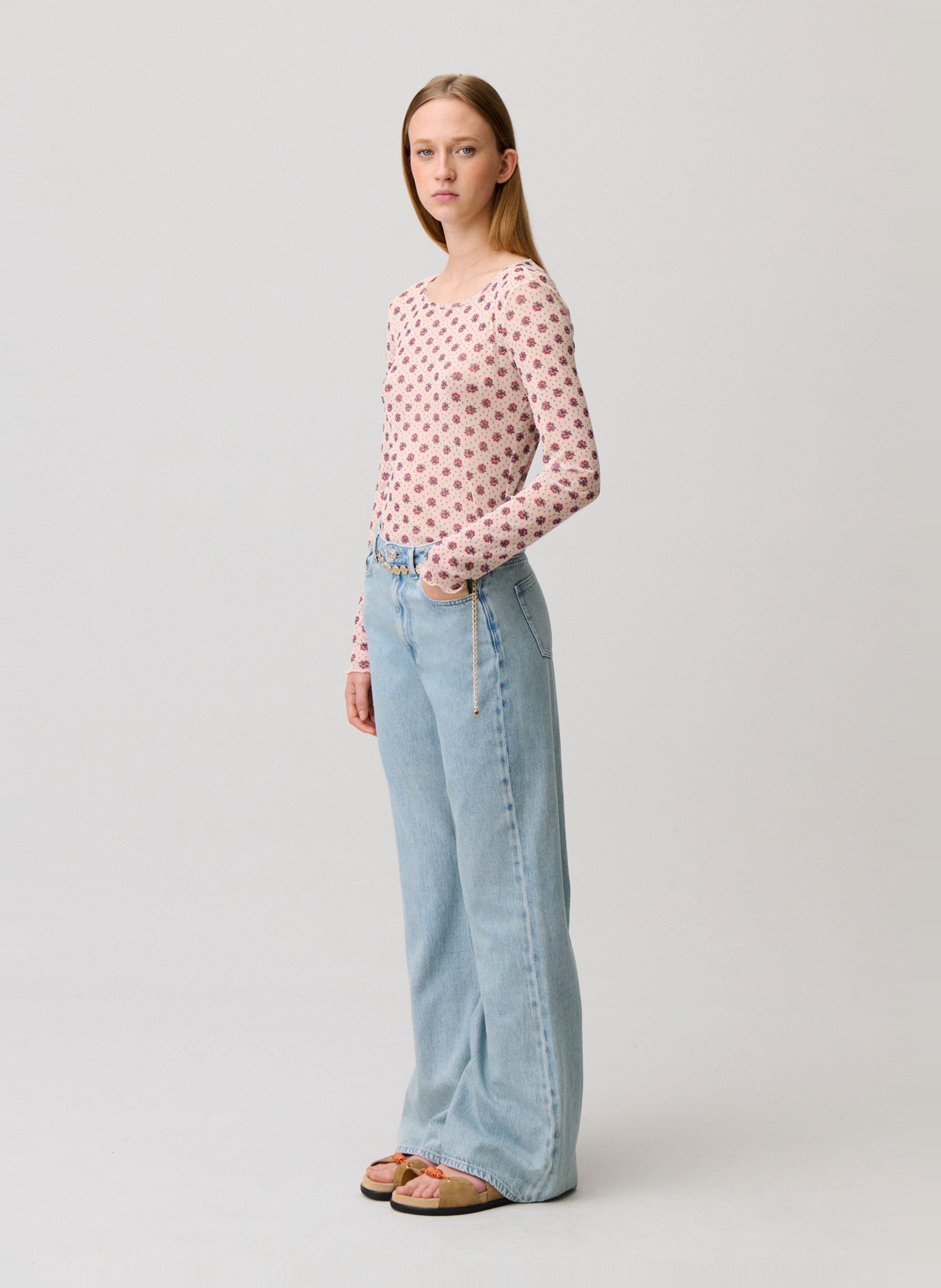 Jean flare en coton CLAUDIE PIERLOT Bleu