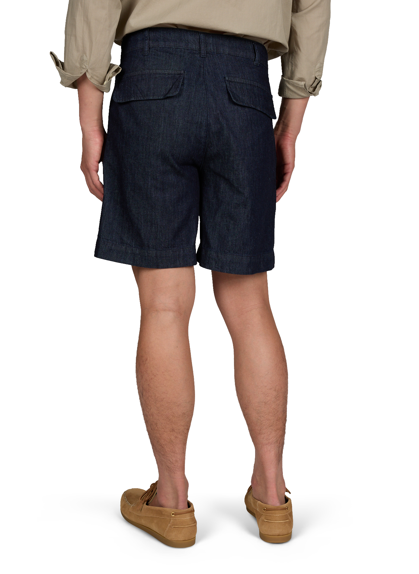 Short droit Denver en denim de coton LAFAURIE Bleu