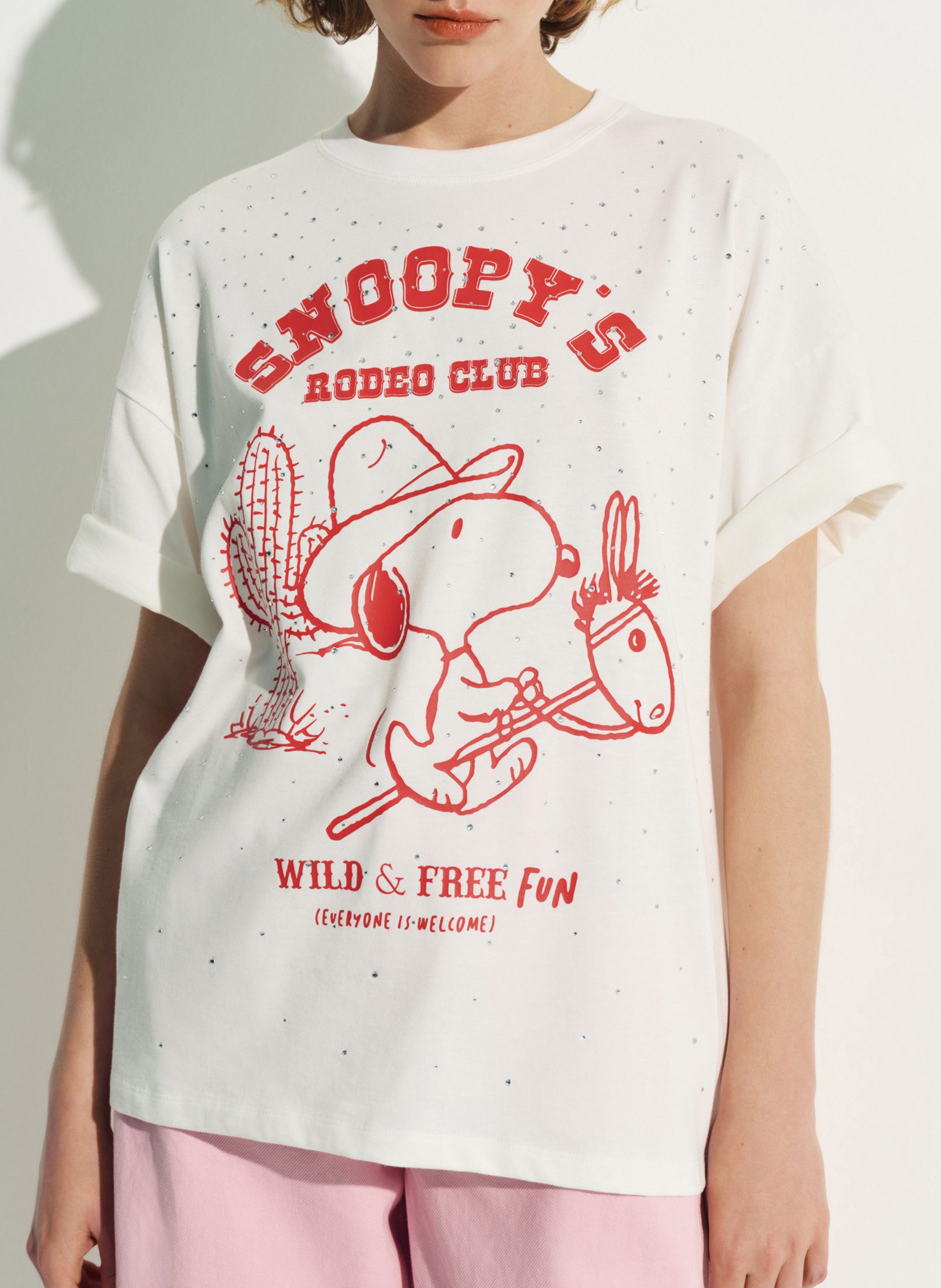 Tee-shirt imprimé col rond junki ESSENTIEL ANTWERP Blanc