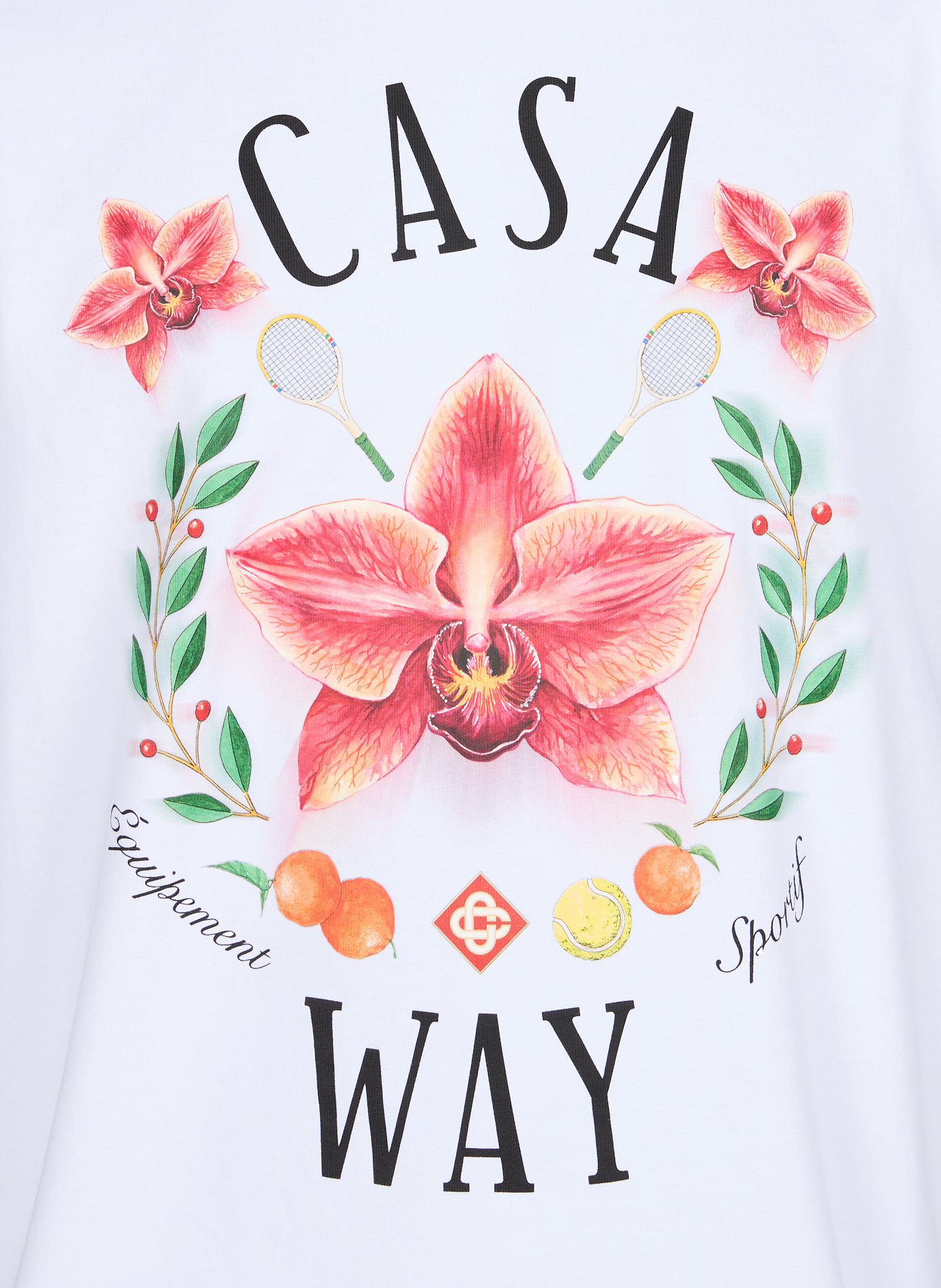 Biker-style cotton t-shirt CASABLANCA PARIS White