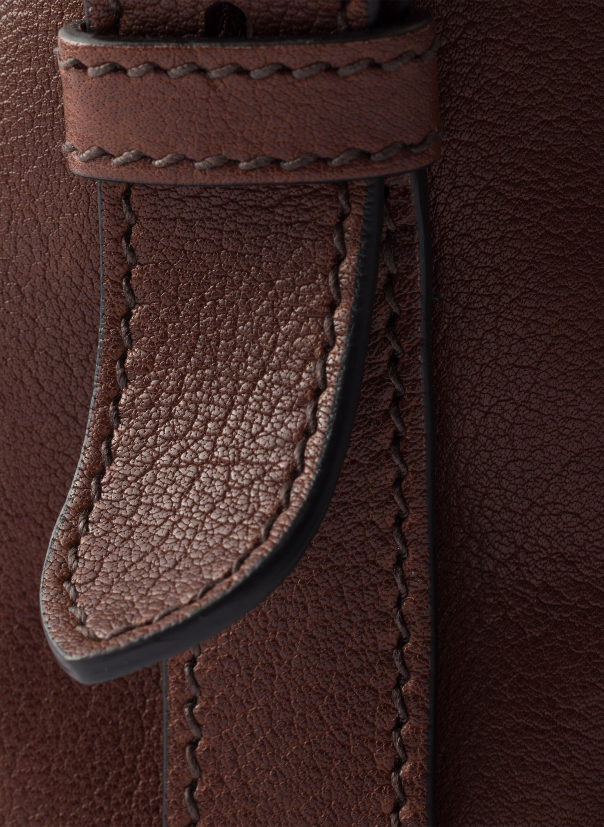 Grand cabas en cuir PRADA Marron