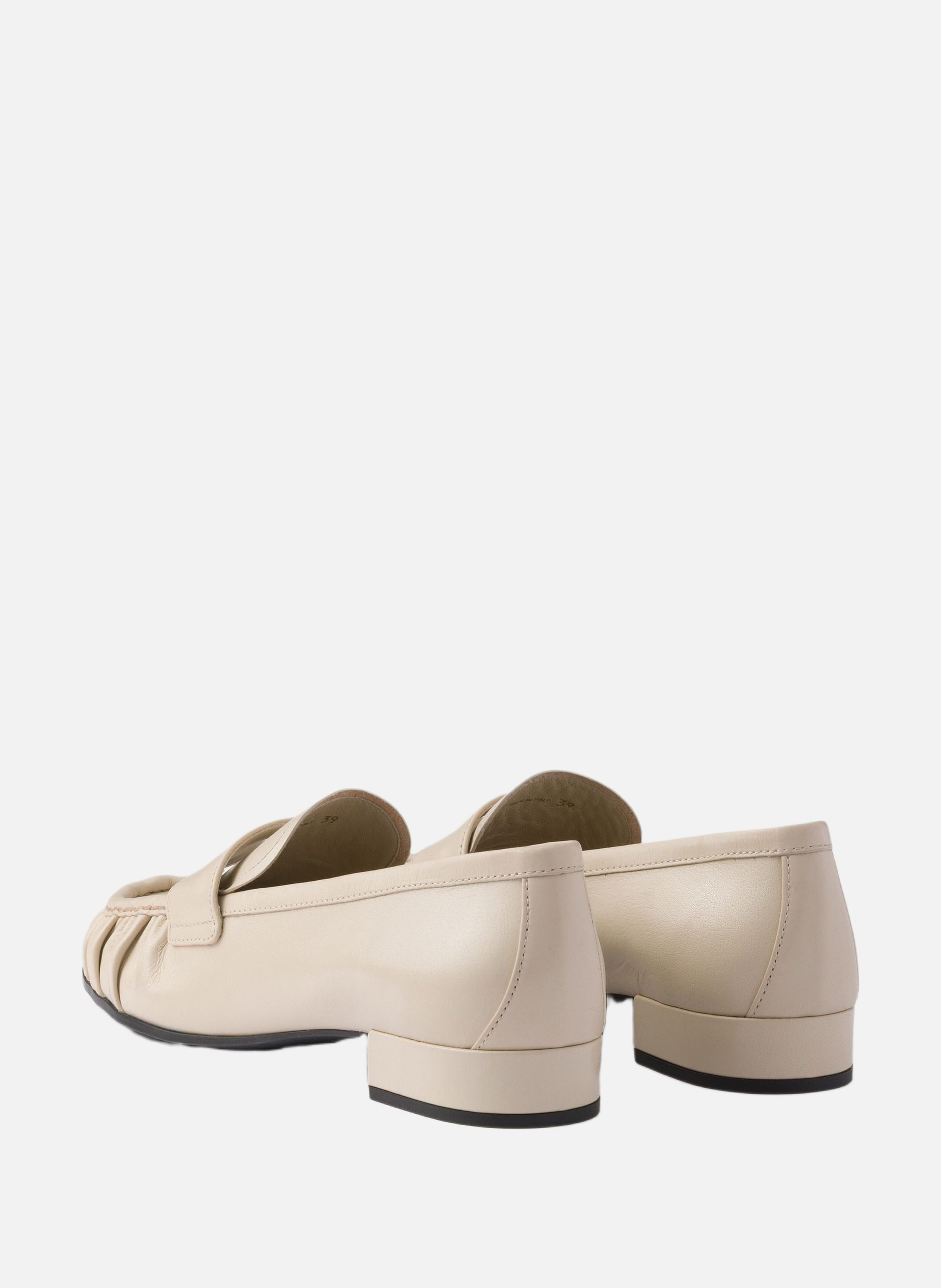 Mocassins en cuir PRADA Beige