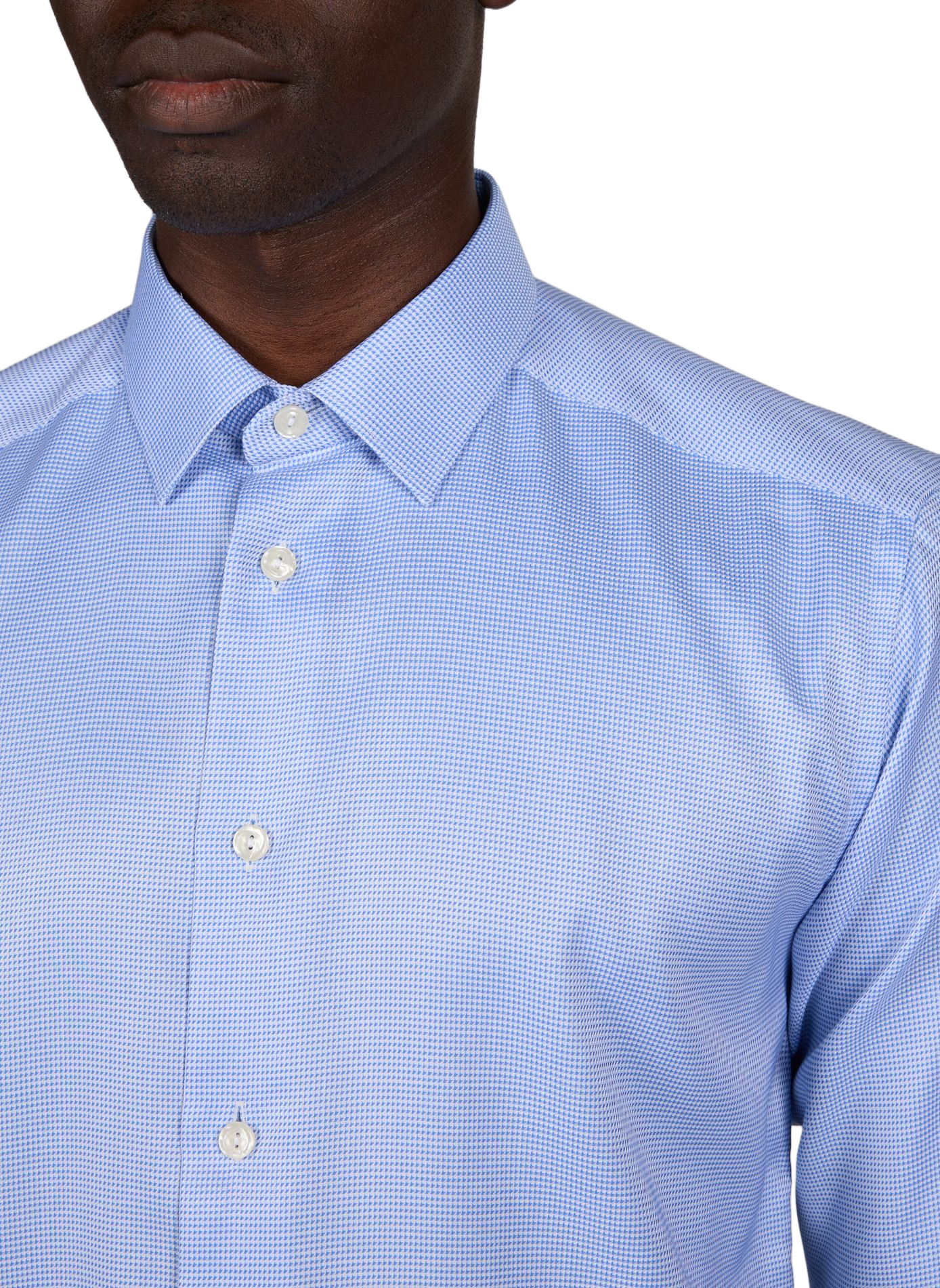 Chemise slim en coton ETON Bleu