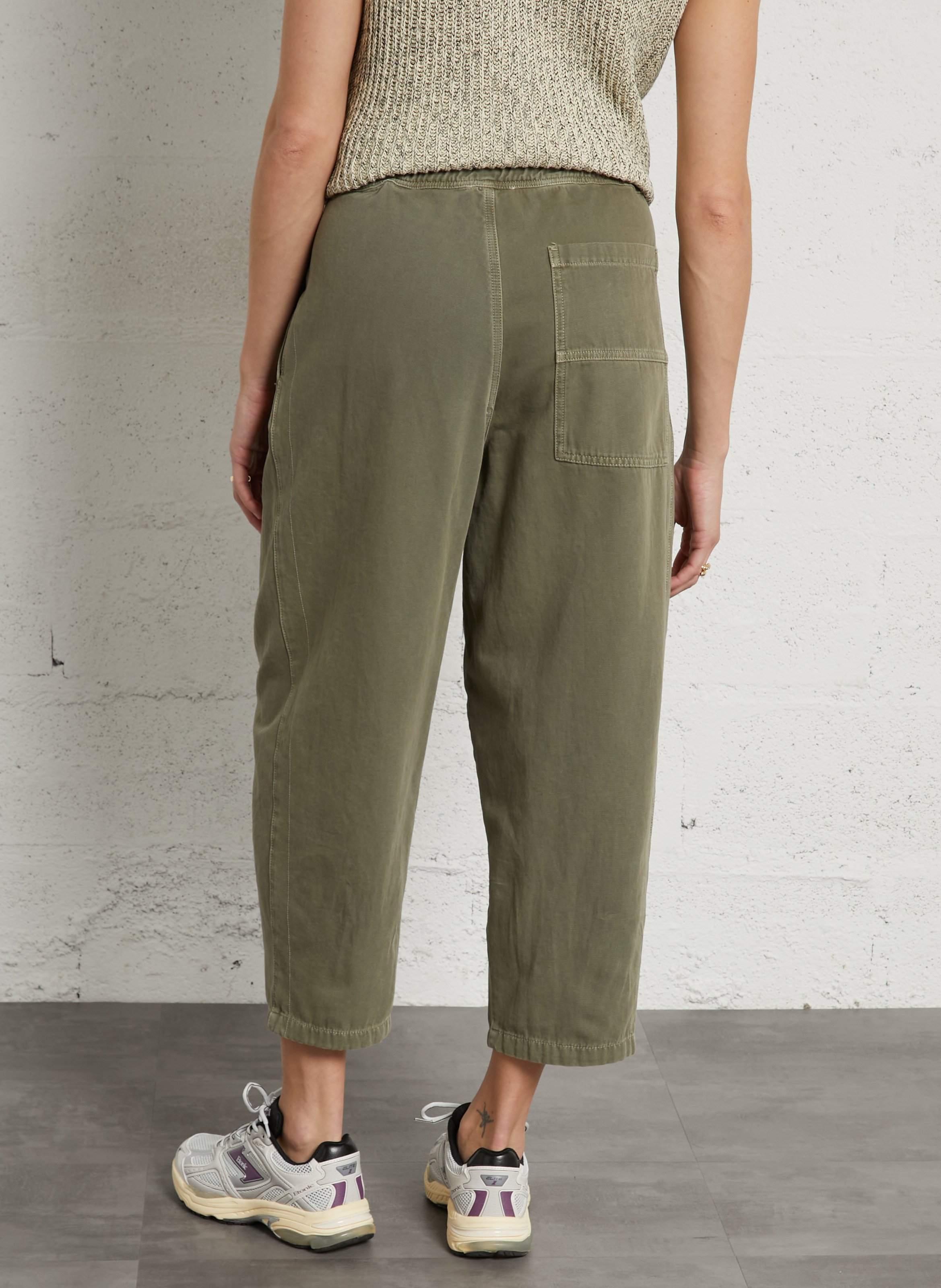 Jogginc large en coton et coton recyclé mélangé lycaz AMERICAN VINTAGE Vert