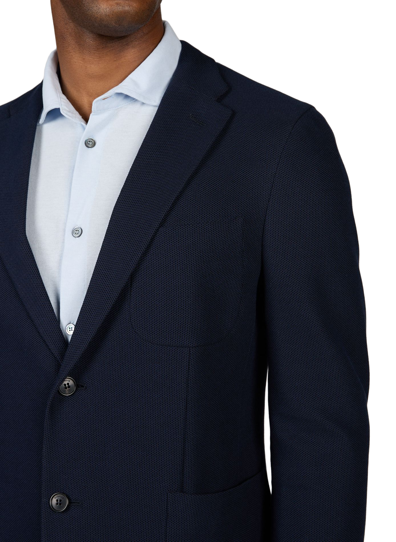 Veste col tailleur en coton SLOWEAR Bleu