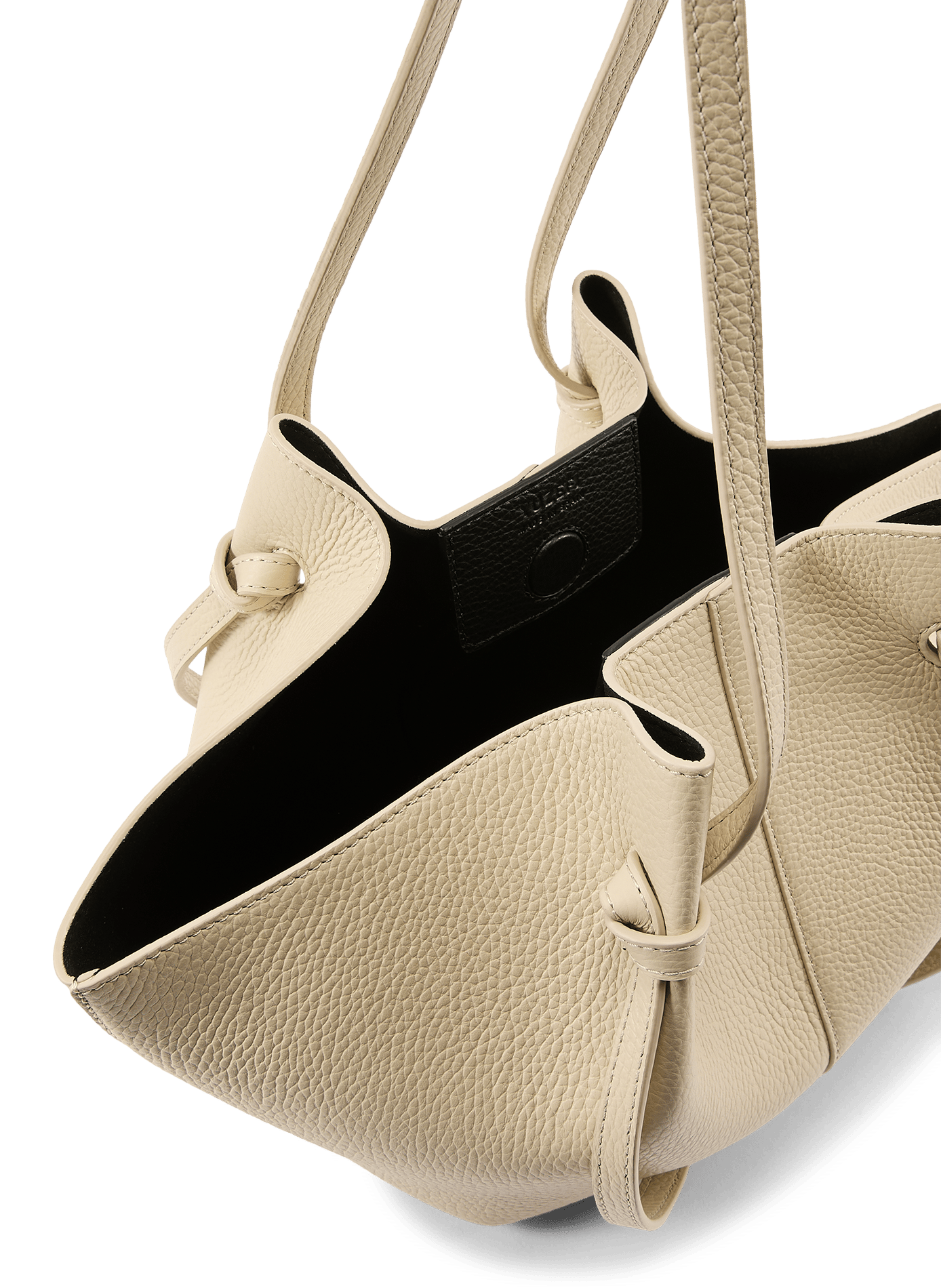 Leder-Schultertasche YUZEFI Weiss