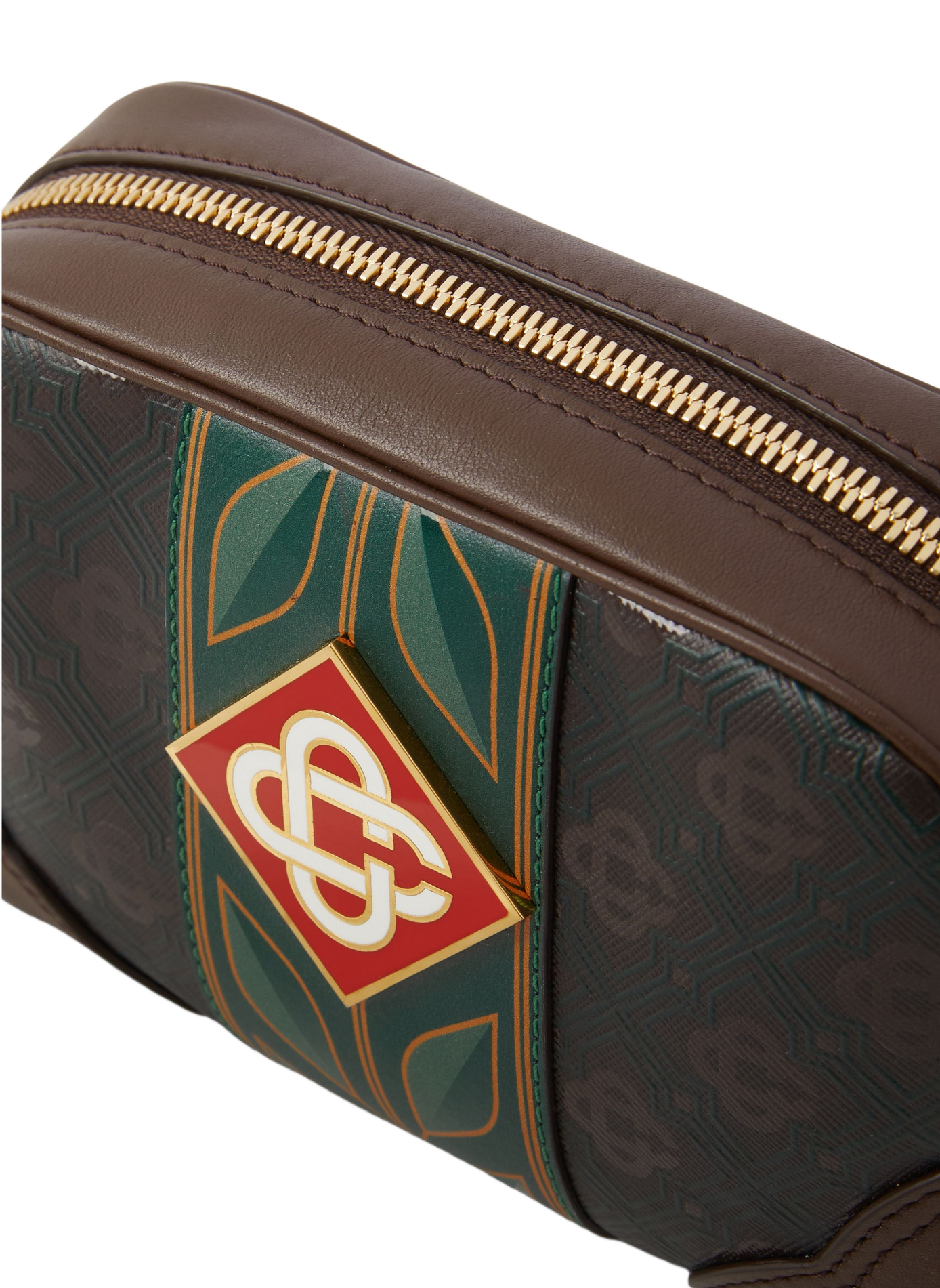 Patterned shoulder bag CASABLANCA PARIS Brown