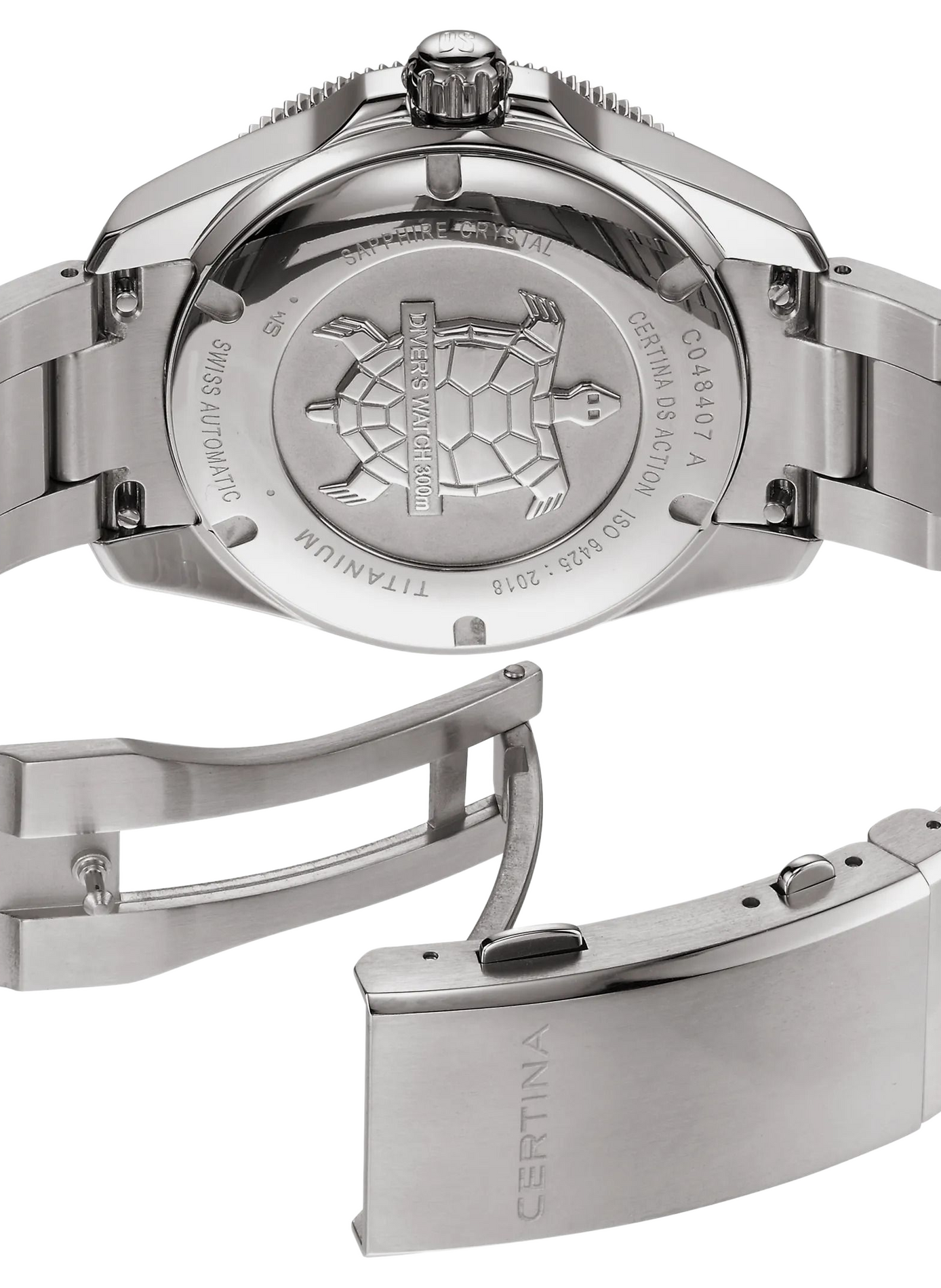 Montre automatique DS ACTION DIVER en titane CERTINA Bleu
