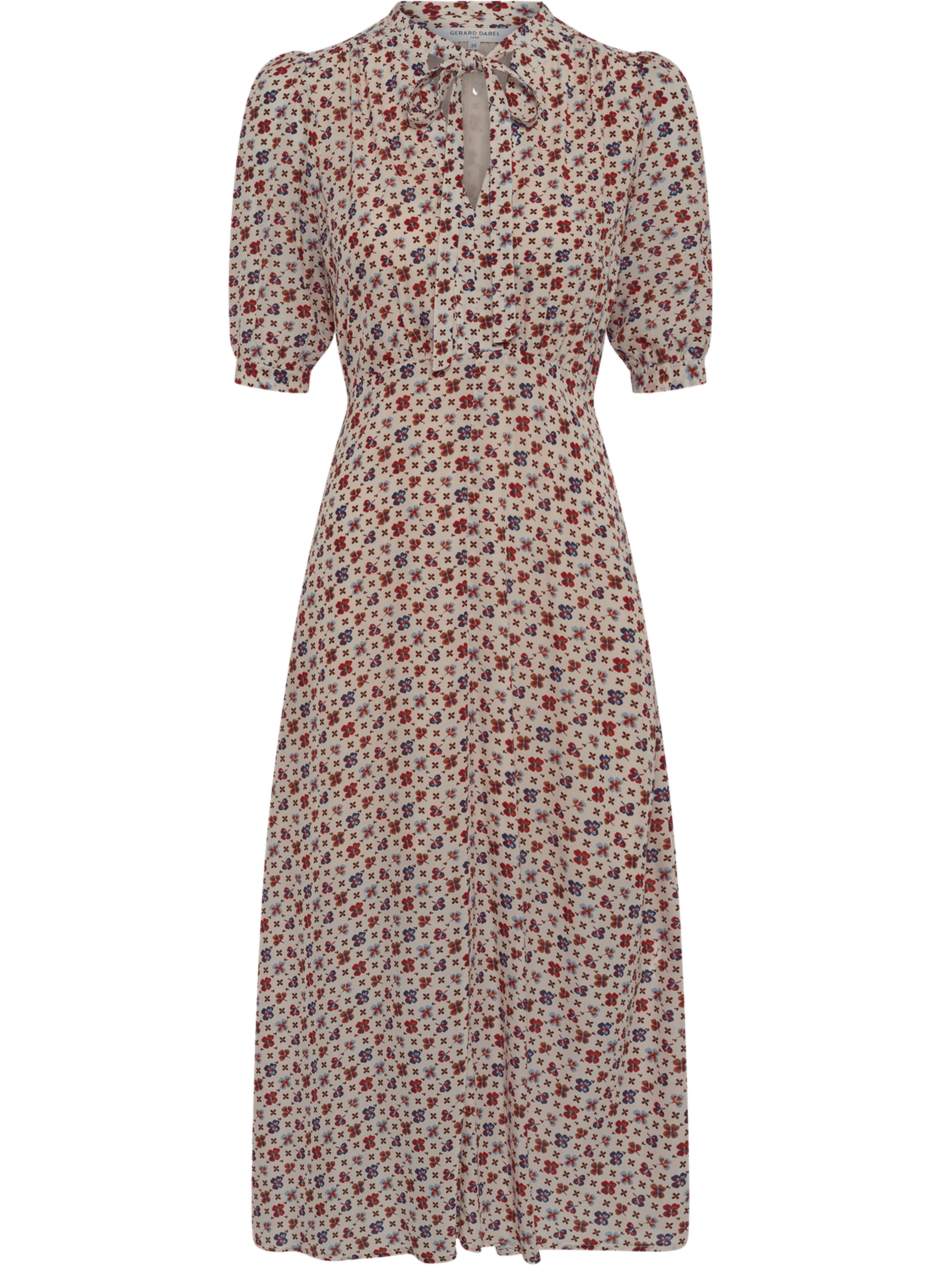 Robe midi cintrée imprimée - aurema GERARD DAREL Beige
