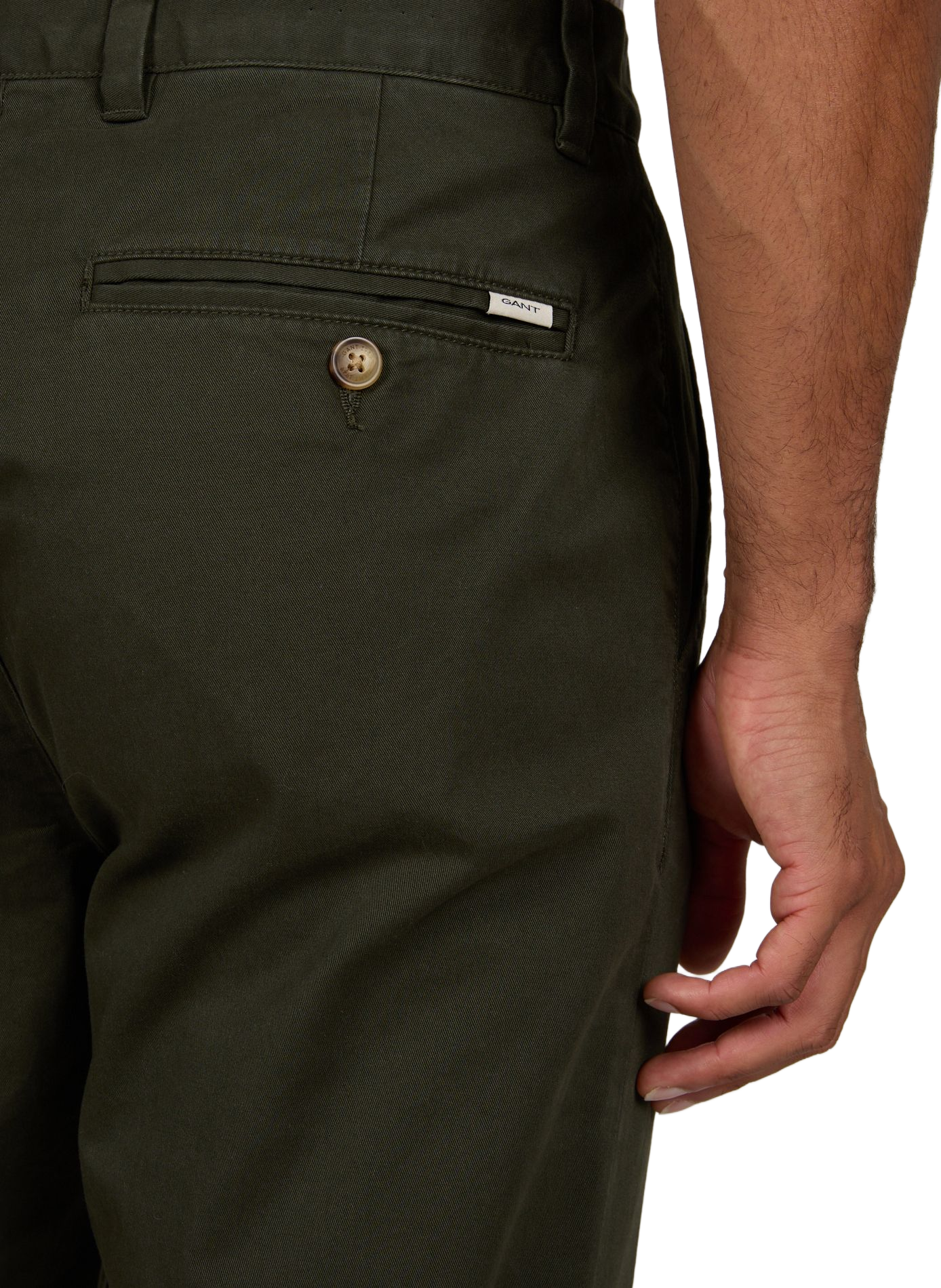Pantalon slim en coton mélangé GANT Vert