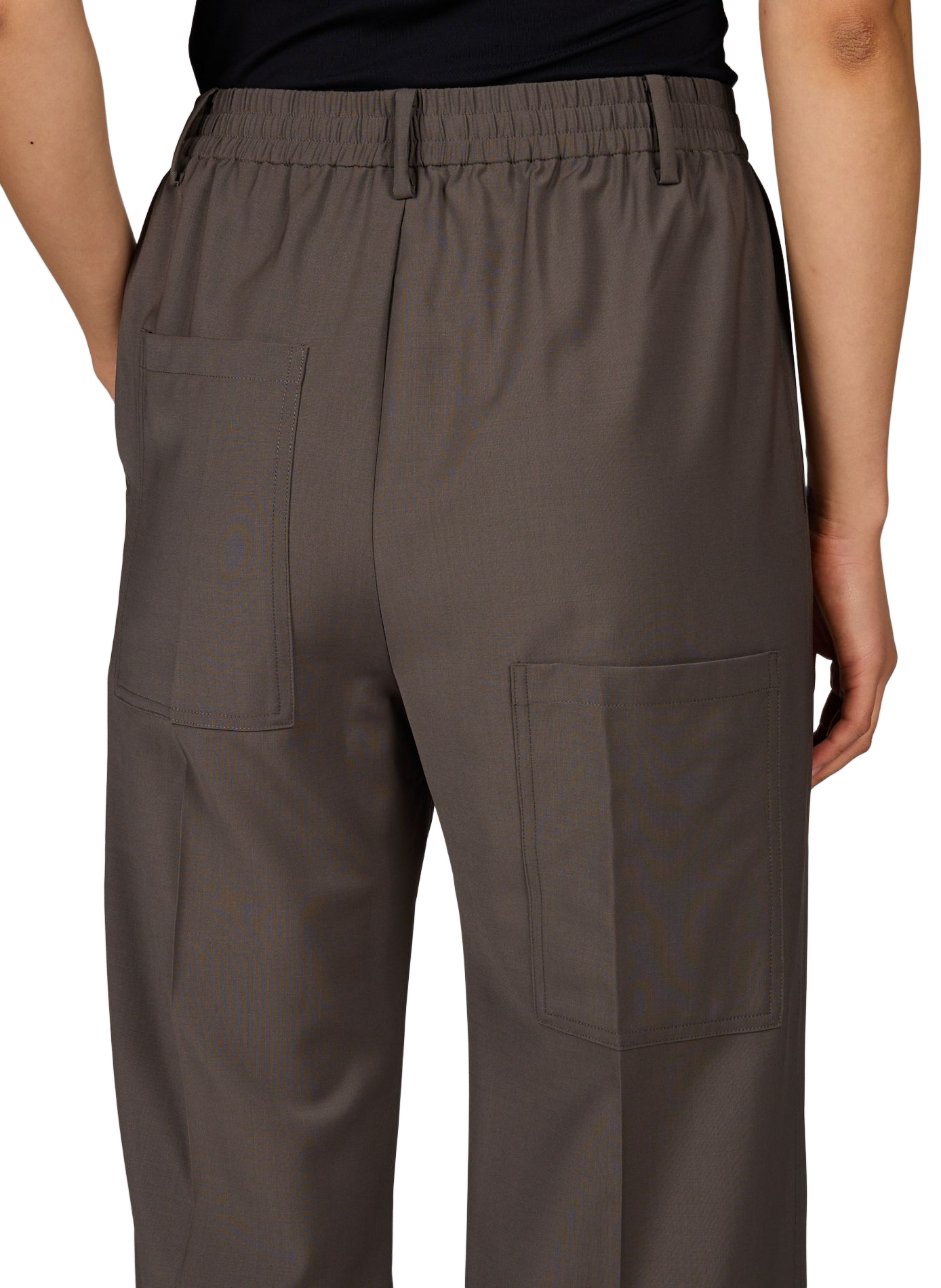 Hoch sitzende weite Hose TIBI Grau