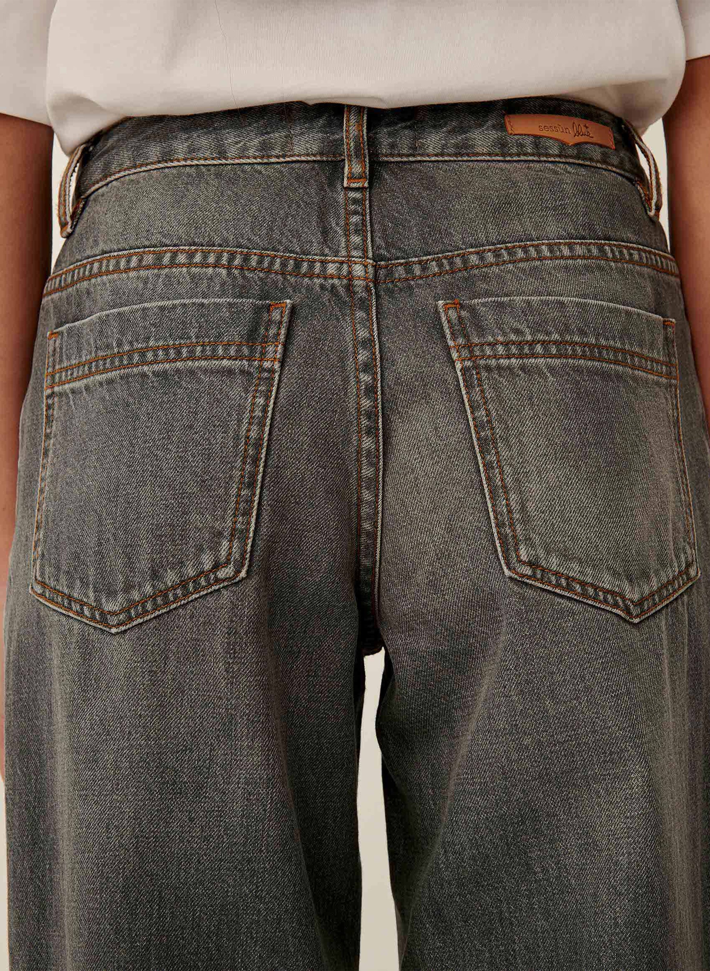 Jean droit taille basse délavé vega SESSUN Gris
