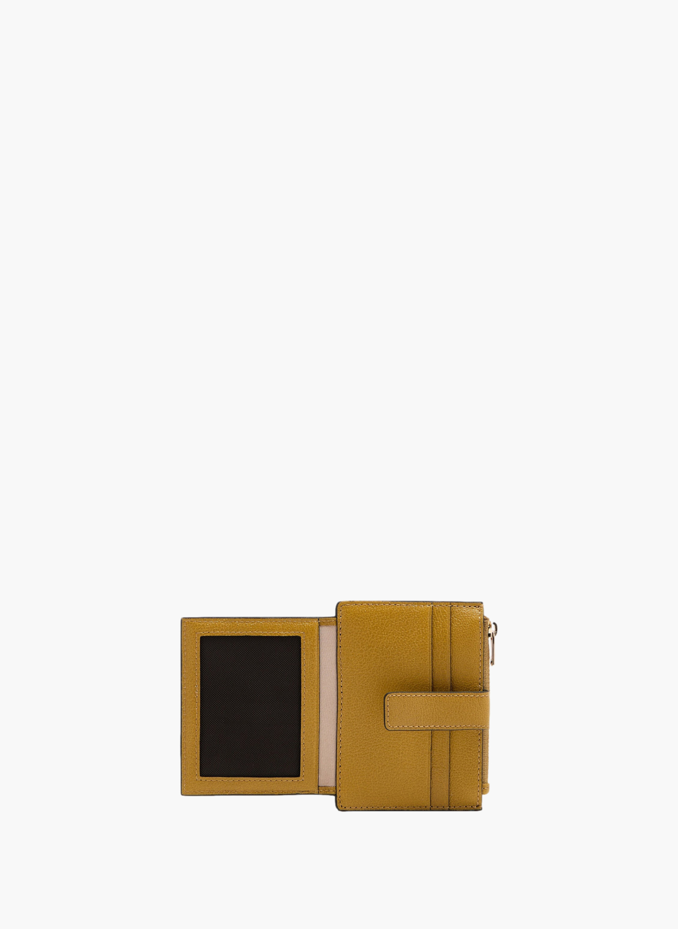 Portefeuille femme avec porte-monnaie zippé PIQUADRO Jaune