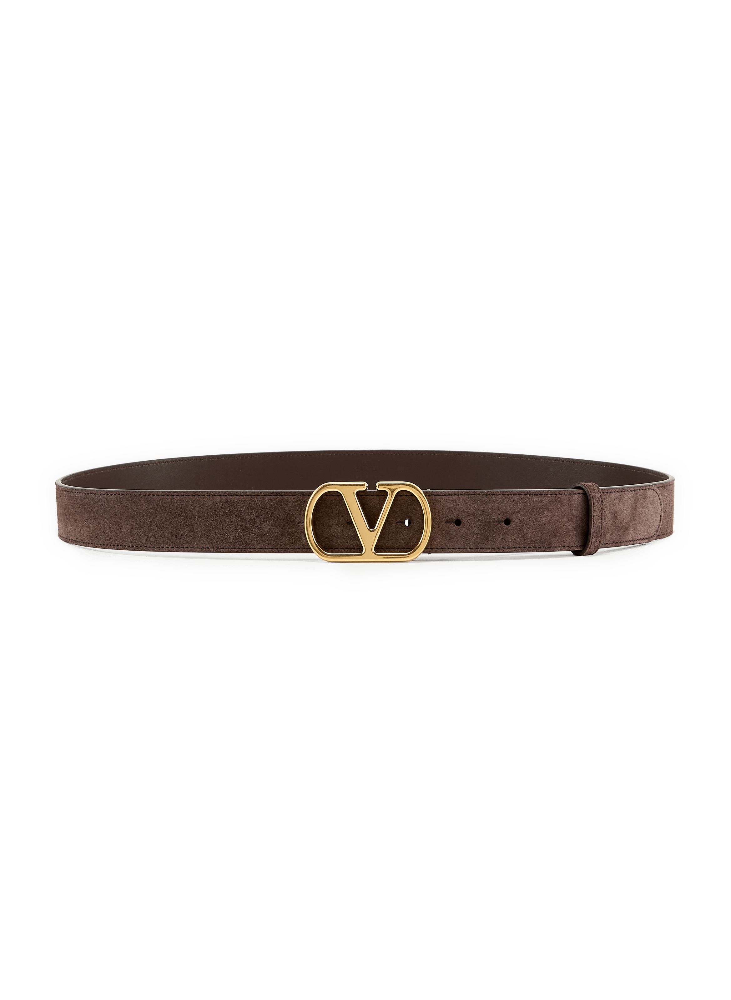 Gürtel mit VLogo-Detail aus Leder VALENTINO Braun