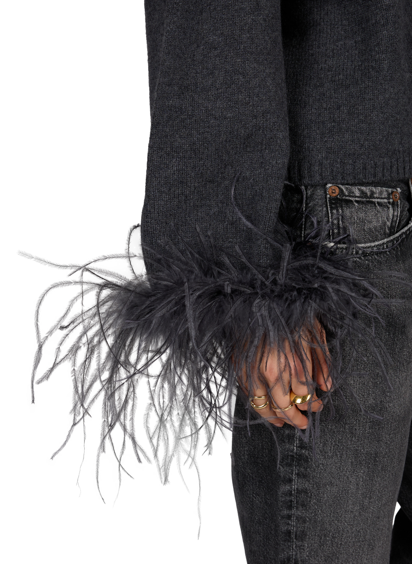 MYBIRD oversized wool sweater BERENICE Grey