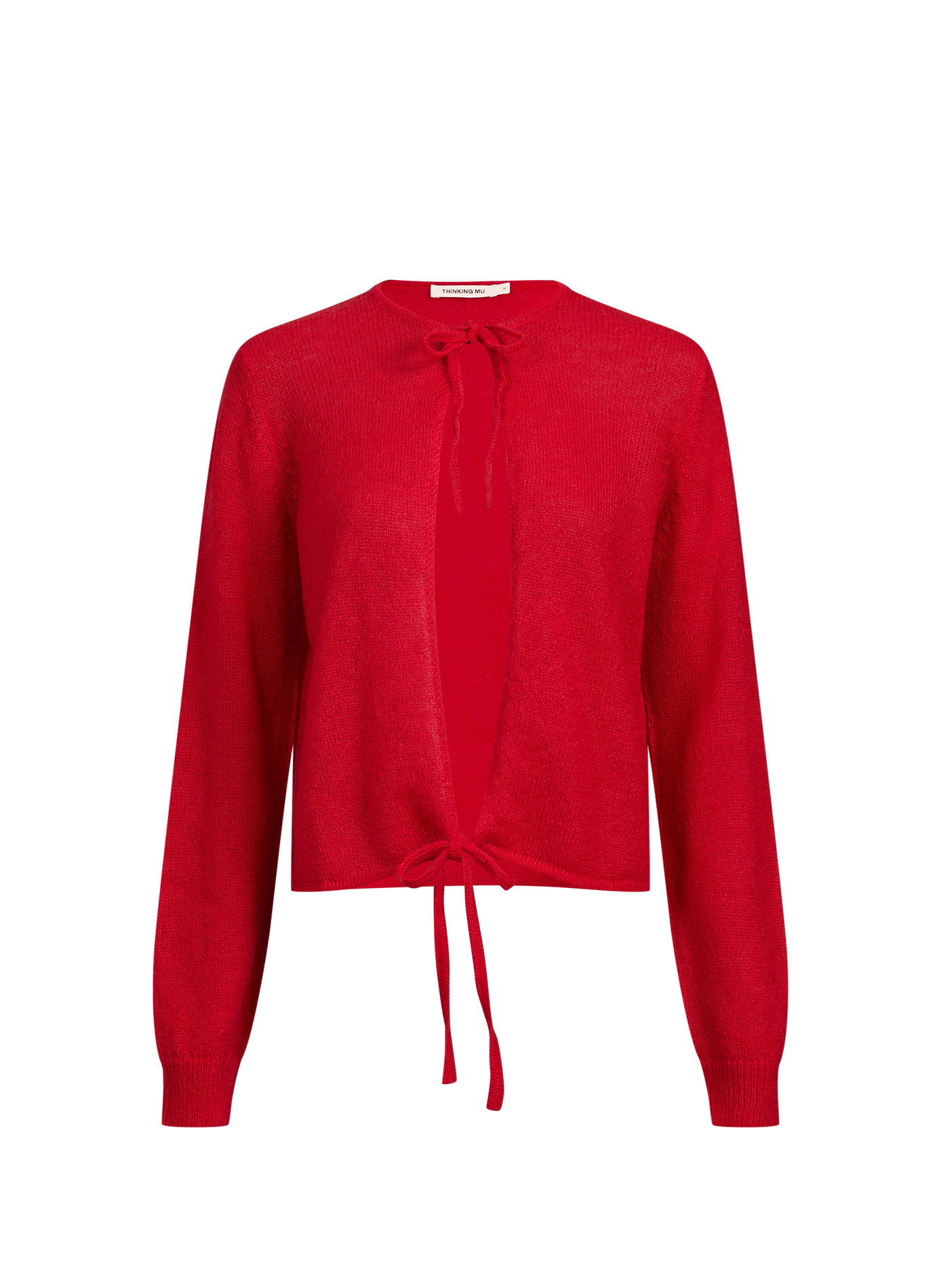 Oversized LEILA-gilet van wolmix THINKING MU Rood