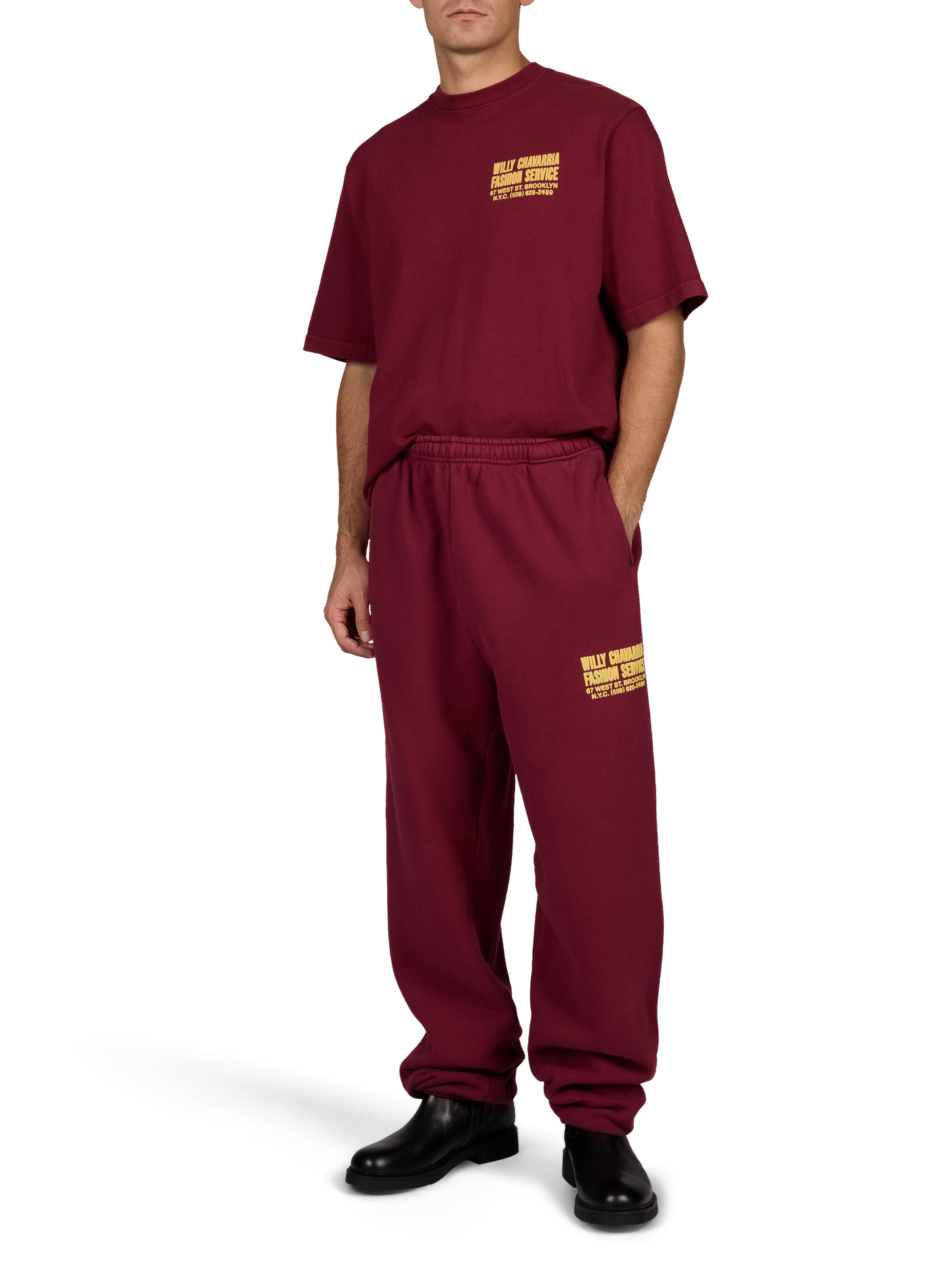 Straight-fit cotton T-shirt WILLY CHAVARRIA Red