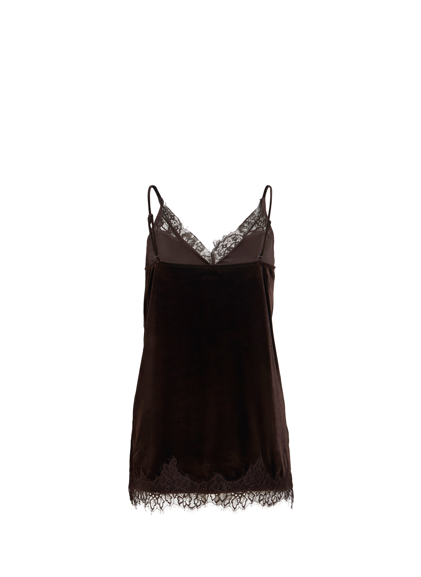 Straight velvet camisole VILA Brown
