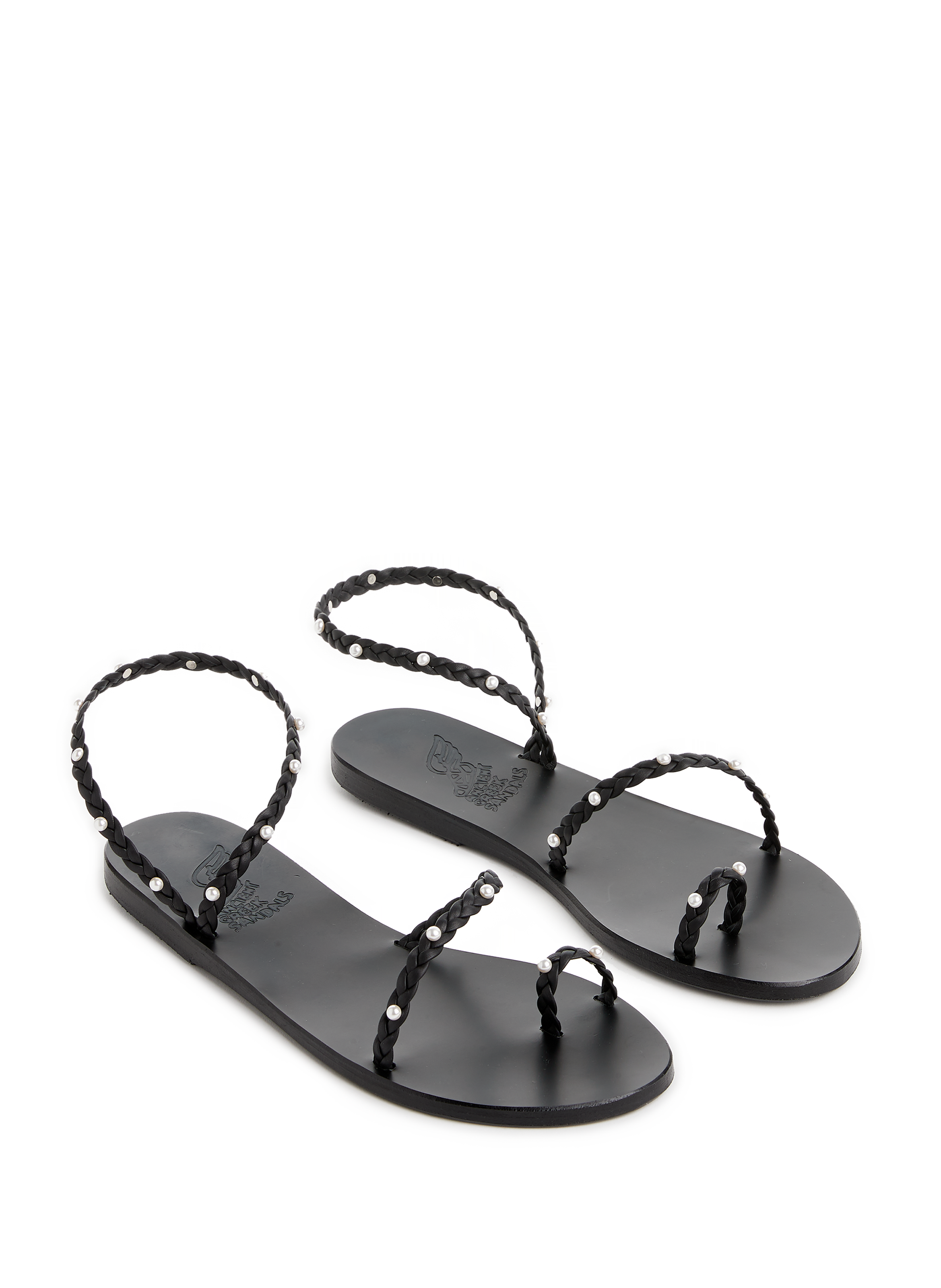 Sandales Eleftheria en cuir avec perles