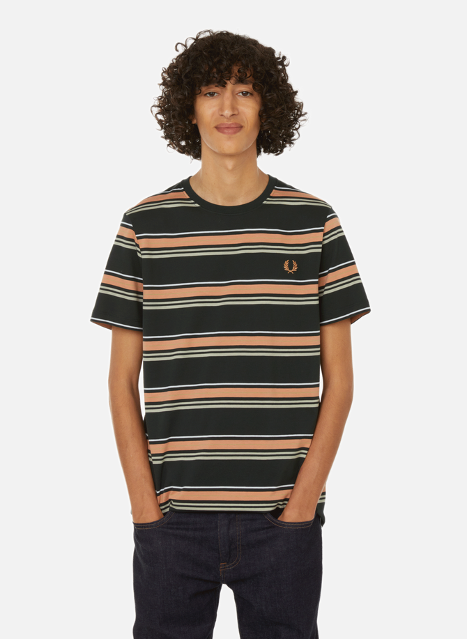 Striped cotton T-shirt FRED PERRY